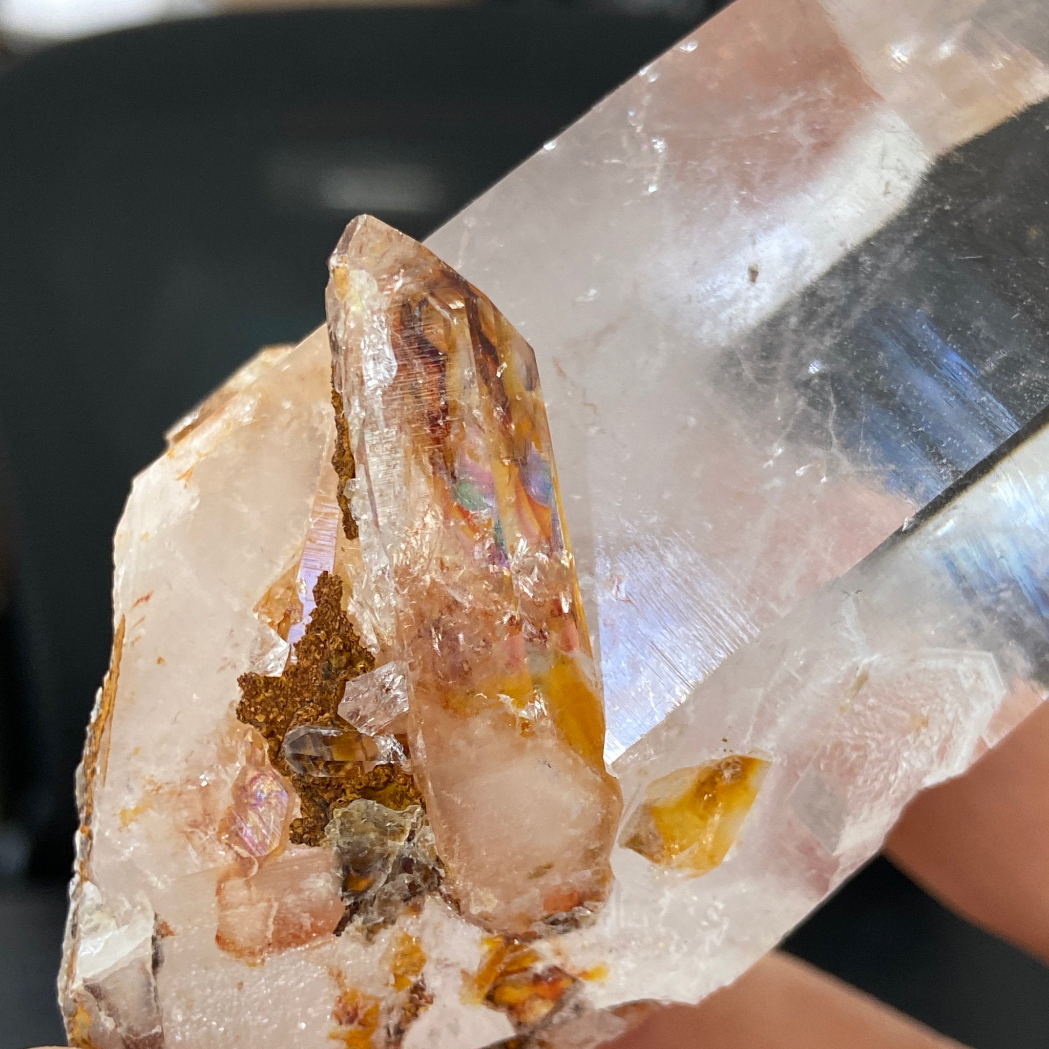 Phoenix Fire Lemurian Quartz Point – Penas Blancas, Colombia