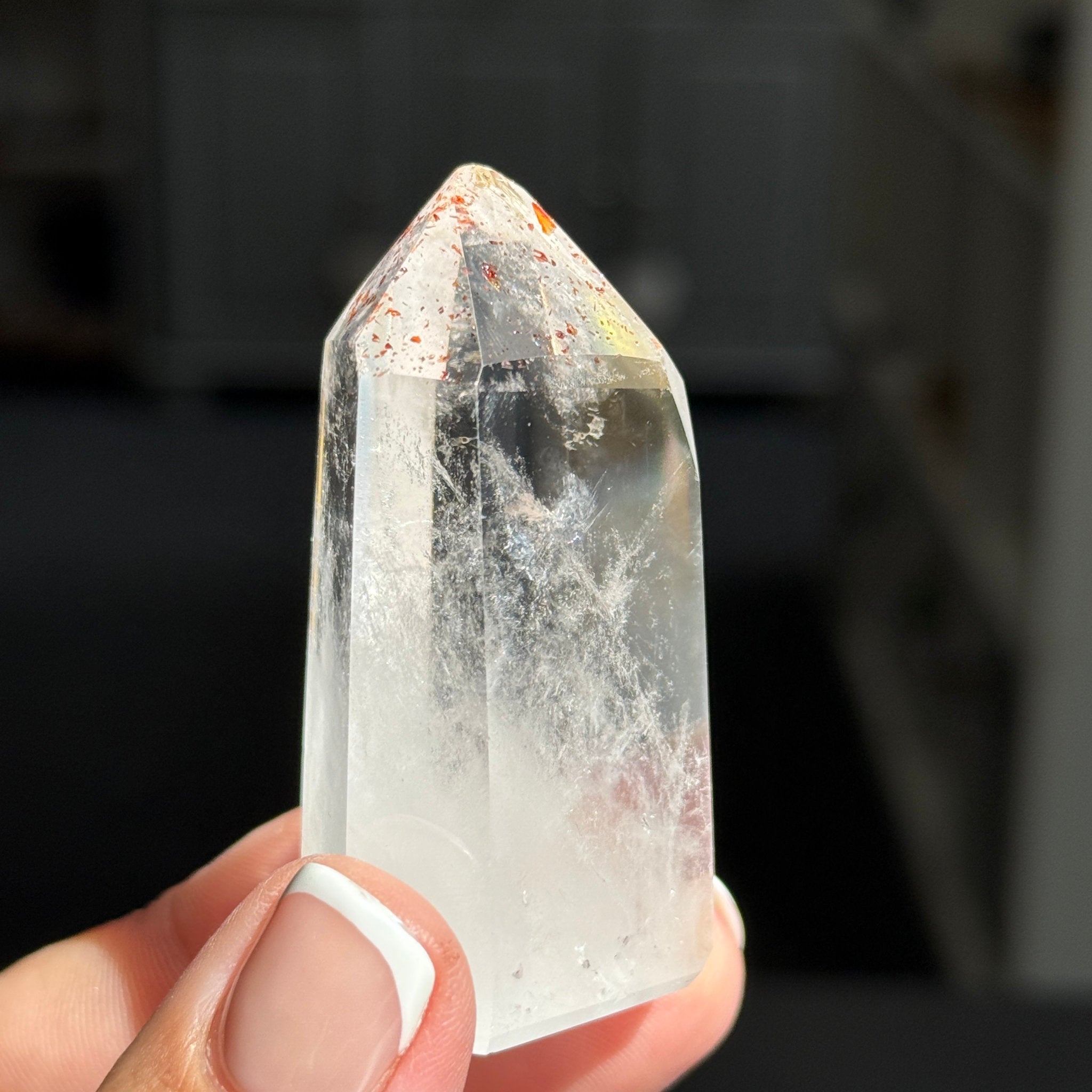 ❤️🔥 Harlequin Clear Quartz Tower – Madagascar