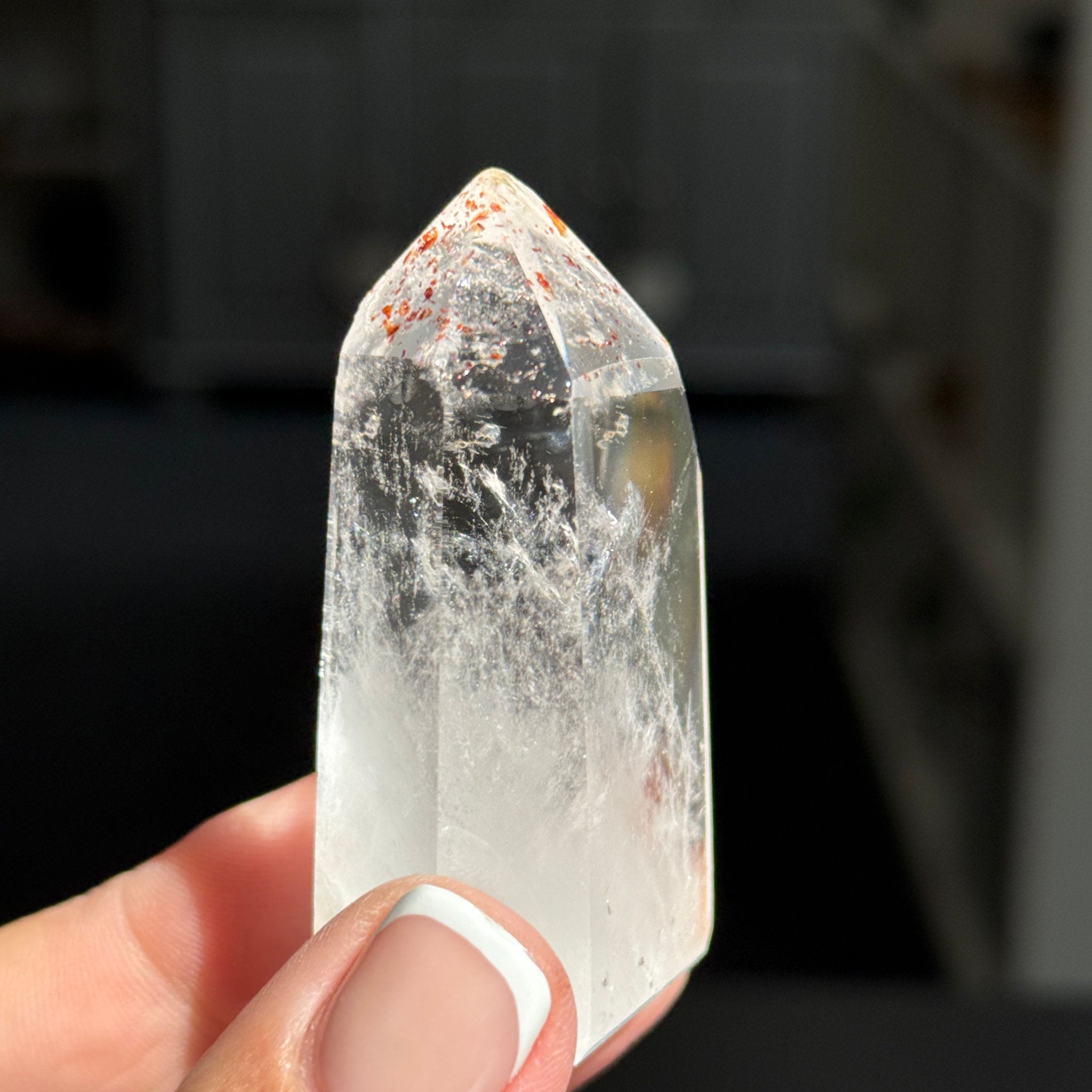 ❤️🔥 Harlequin Clear Quartz Tower – Madagascar