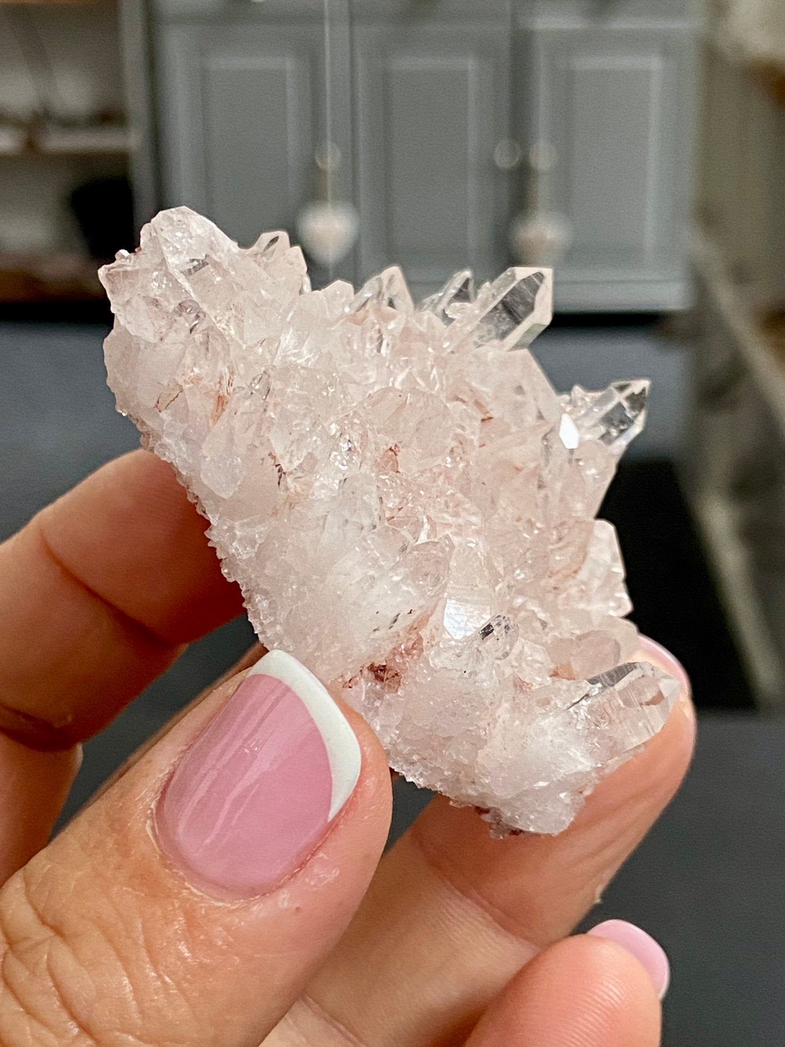 🌸 Sacred Pink Lemurian Quartz Cluster