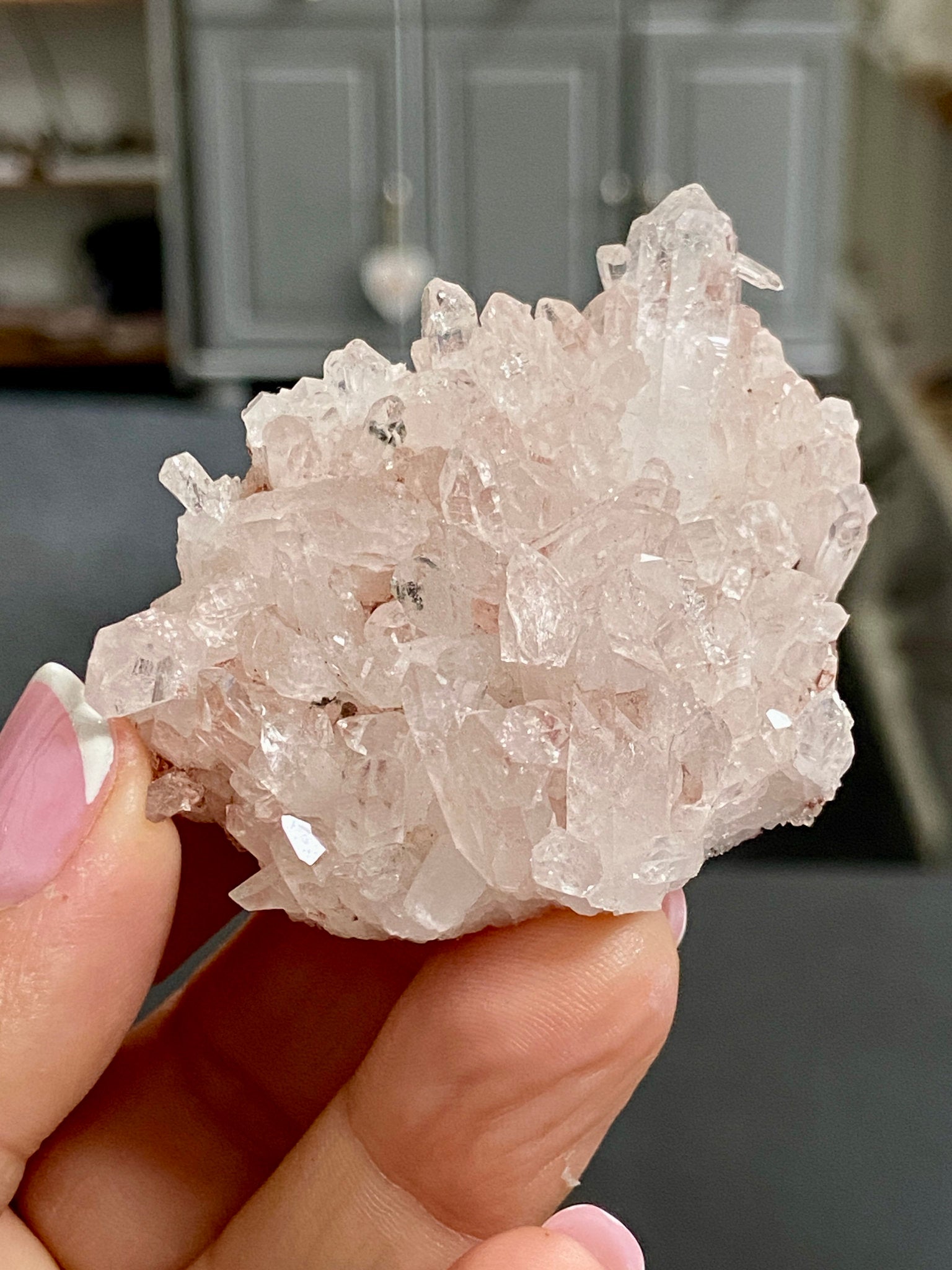🌸 Sacred Pink Lemurian Quartz Cluster