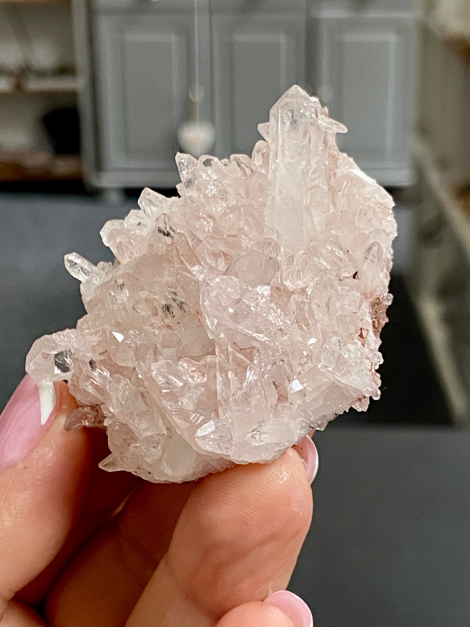 🌸 Sacred Pink Lemurian Quartz Cluster