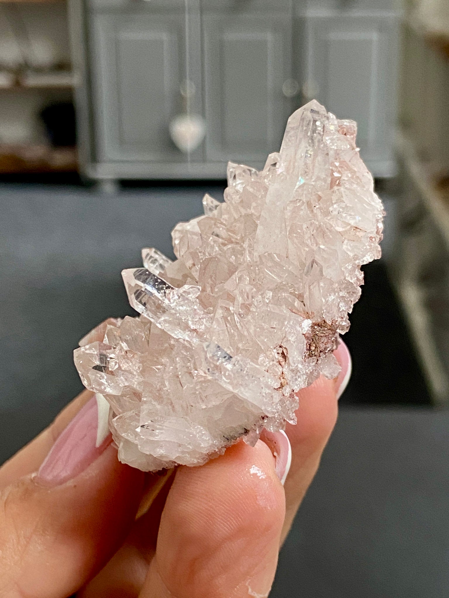 🌸 Sacred Pink Lemurian Quartz Cluster