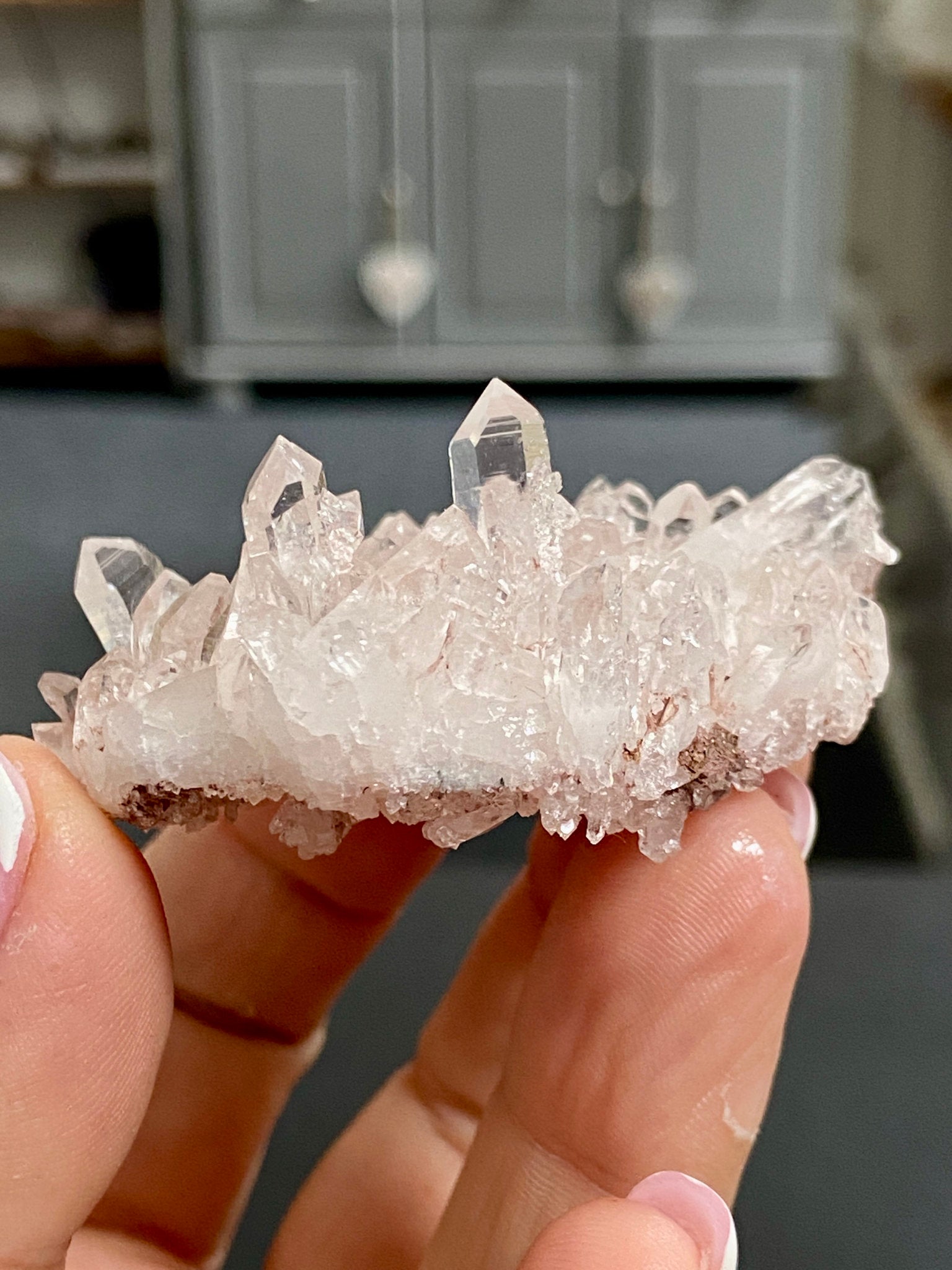 🌸 Sacred Pink Lemurian Quartz Cluster
