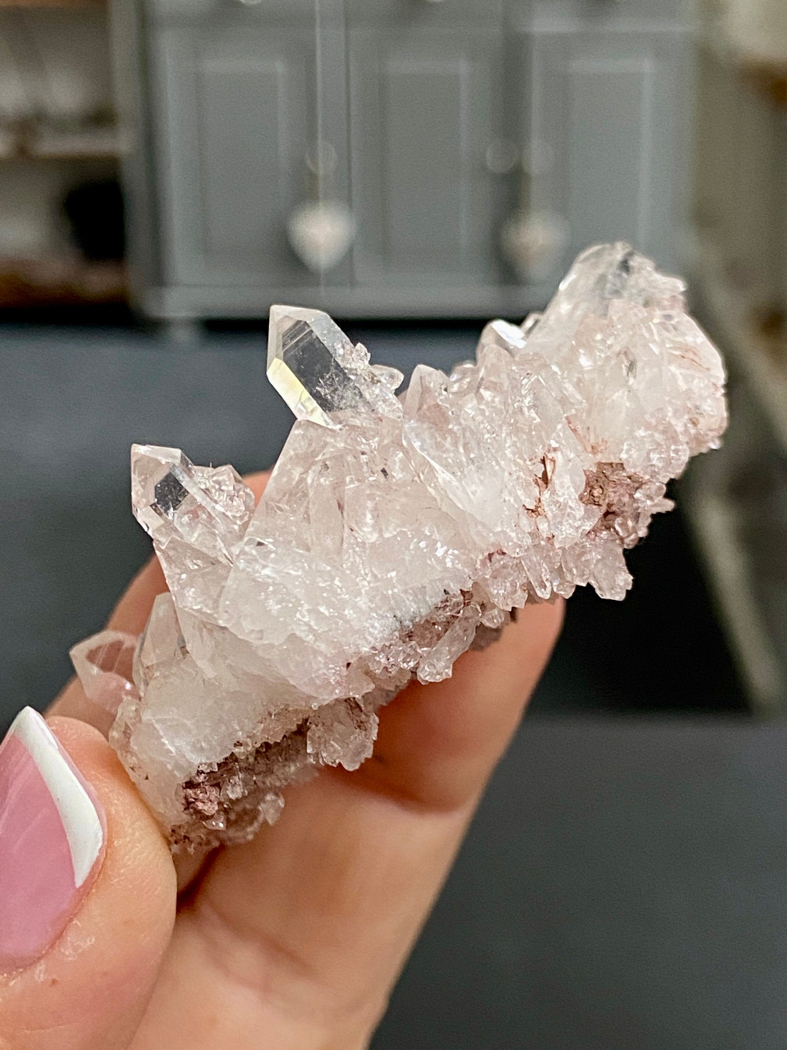 🌸 Sacred Pink Lemurian Quartz Cluster
