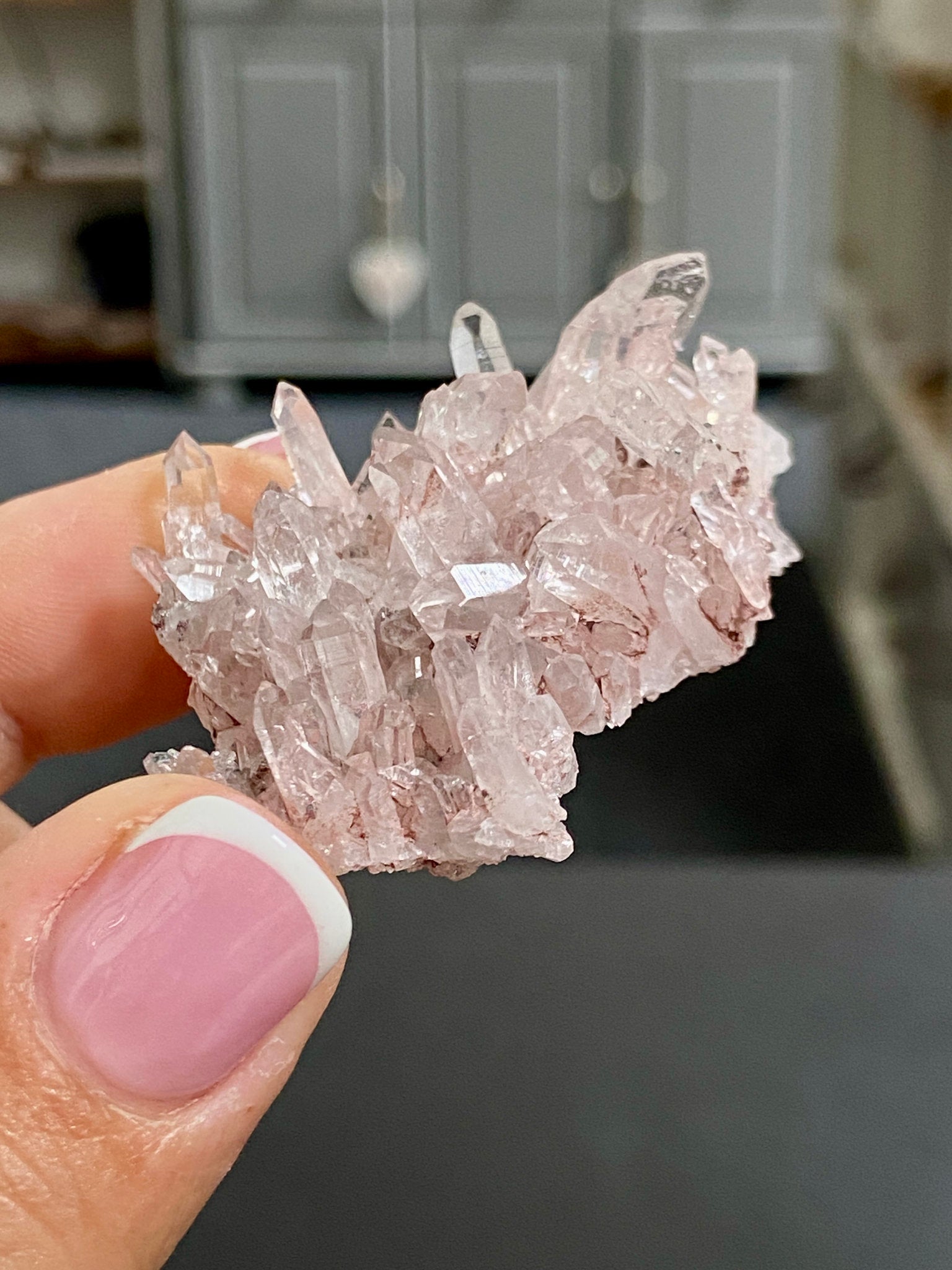 🌸 Sacred Pink Lemurian Quartz Cluster