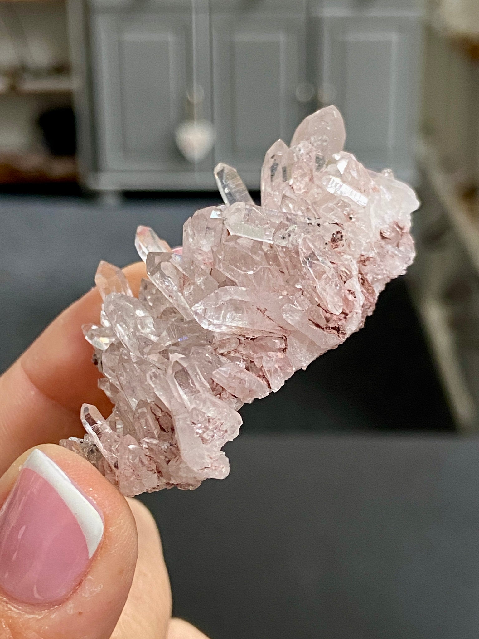 🌸 Sacred Pink Lemurian Quartz Cluster