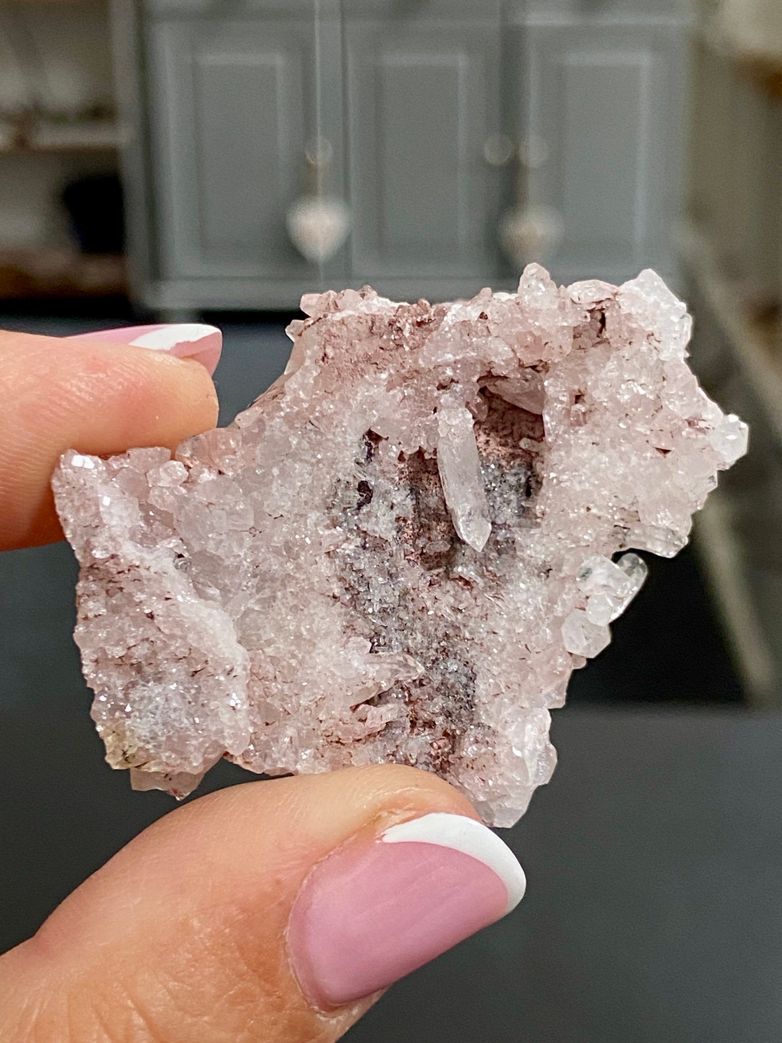 🌸 Sacred Pink Lemurian Quartz Cluster