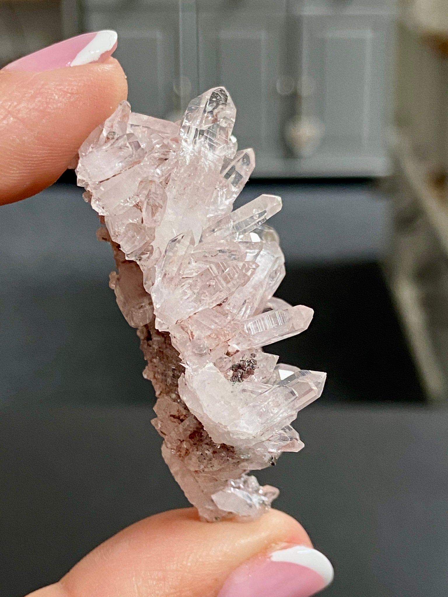 🌸 Sacred Pink Lemurian Quartz Cluster