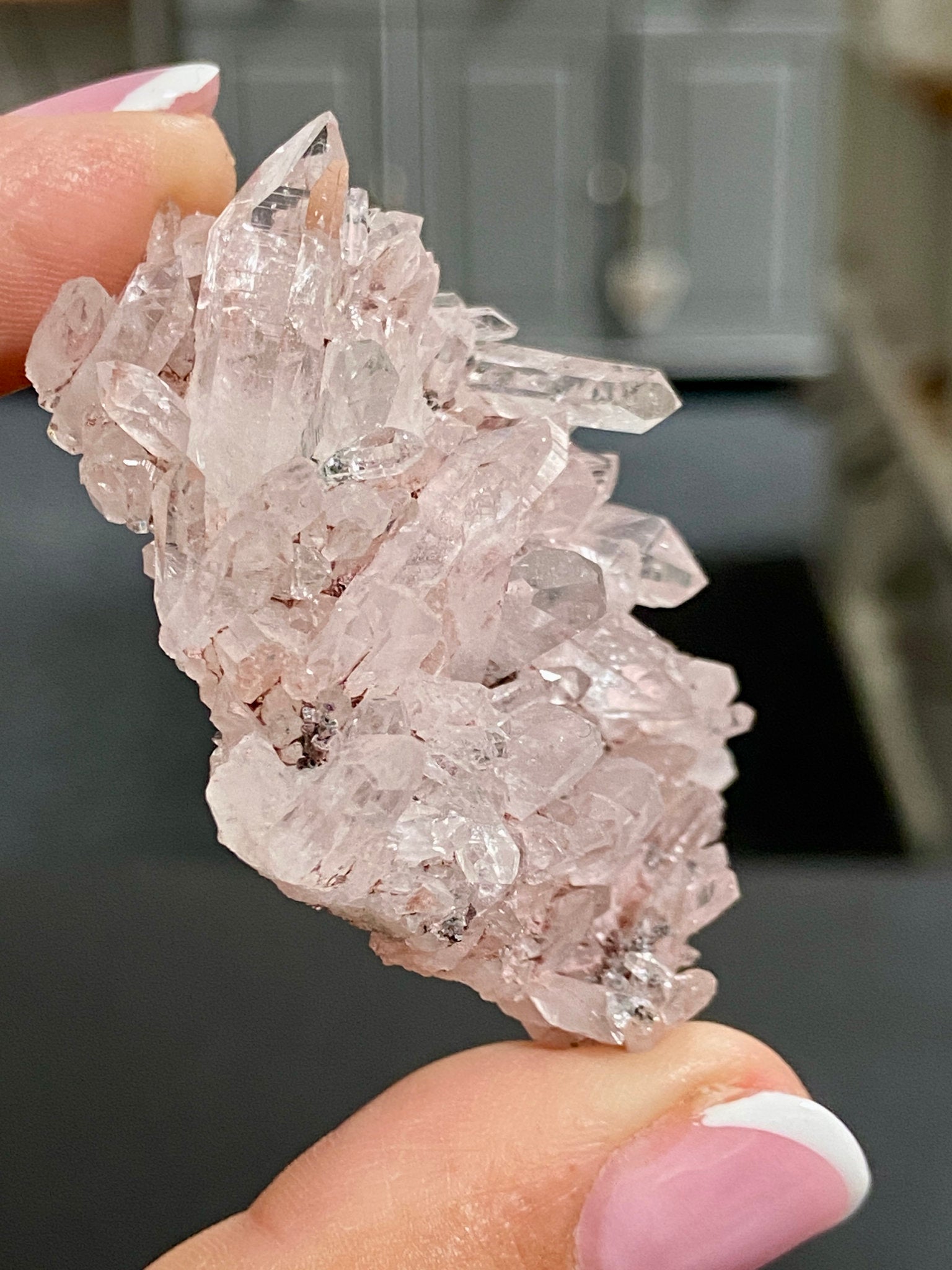 🌸 Sacred Pink Lemurian Quartz Cluster
