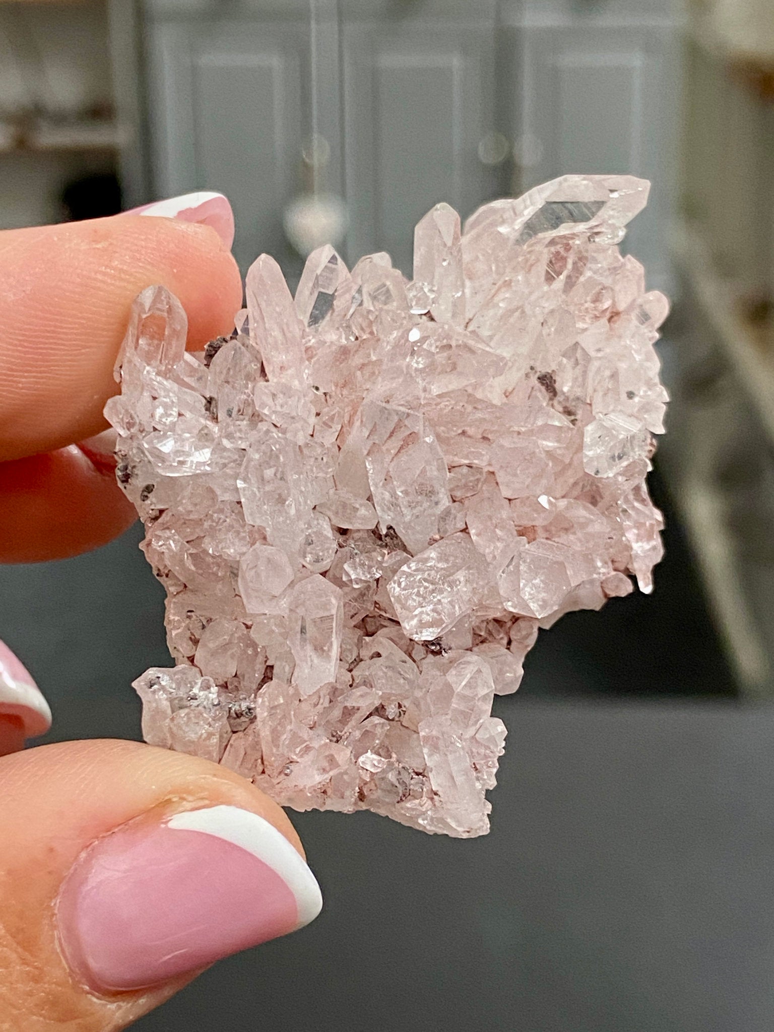 🌸 Sacred Pink Lemurian Quartz Cluster