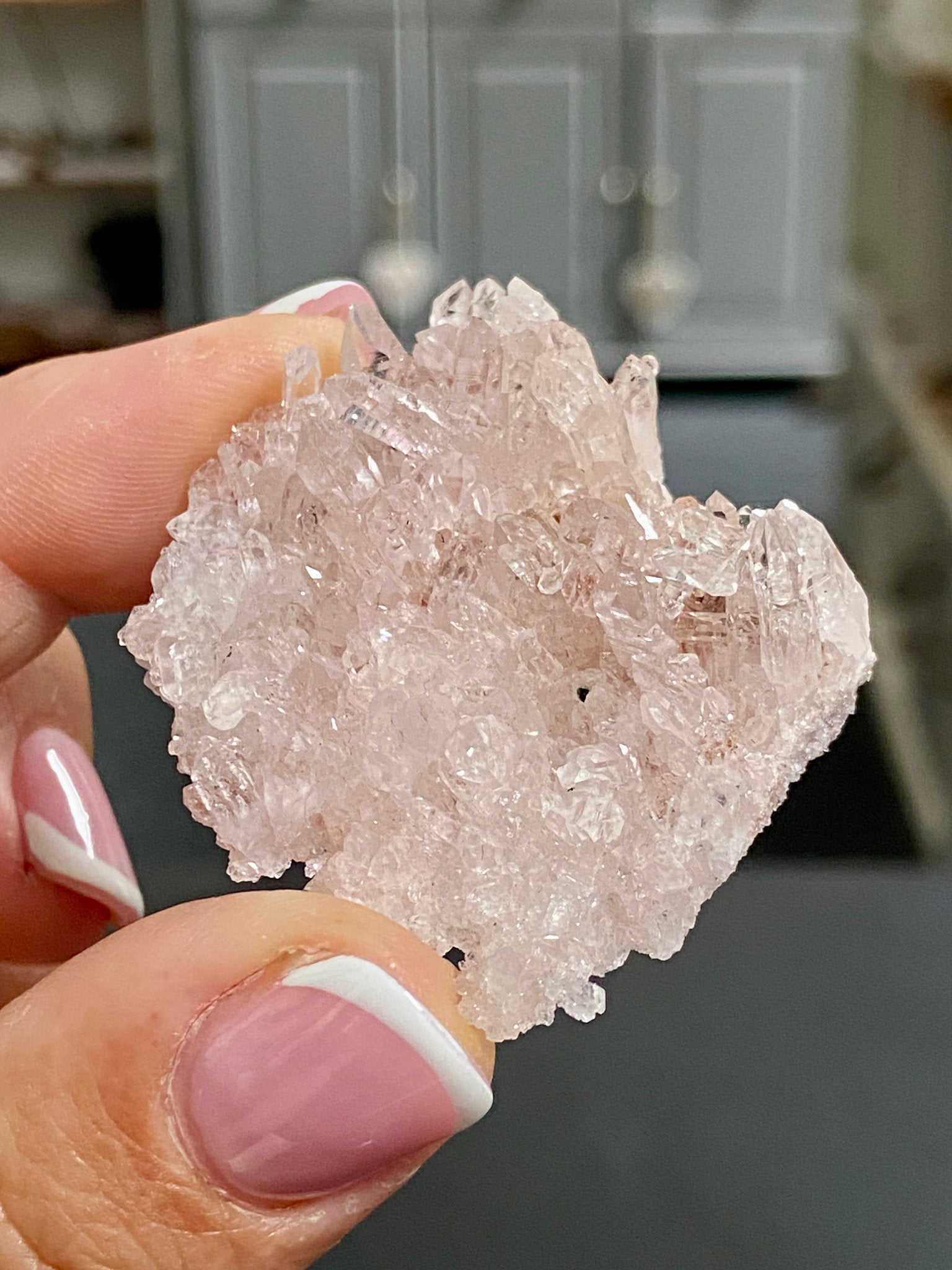 🌸 Sacred Pink Lemurian Quartz Cluster