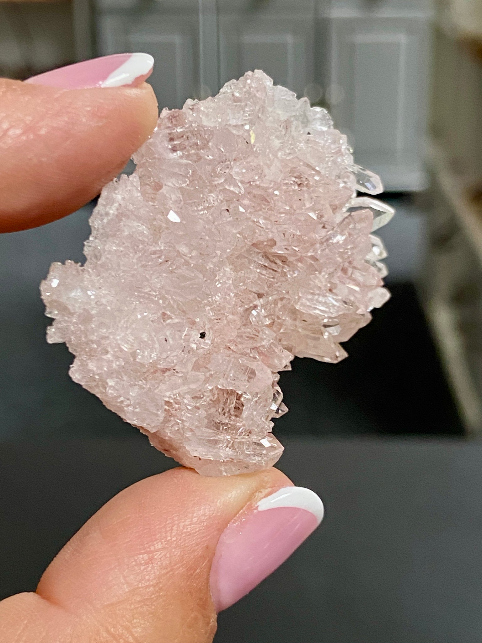 🌸 Sacred Pink Lemurian Quartz Cluster