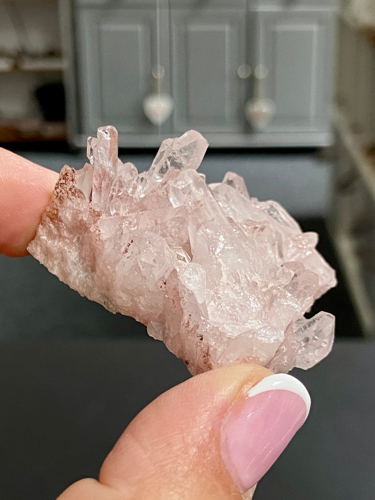 🌸 Sacred Pink Lemurian Quartz Cluster