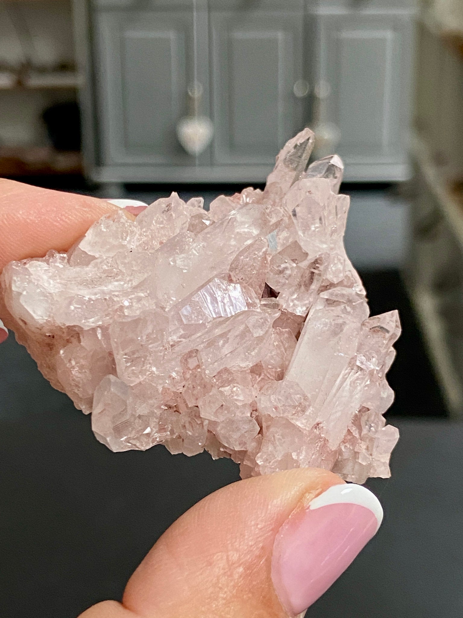 🌸 Sacred Pink Lemurian Quartz Cluster