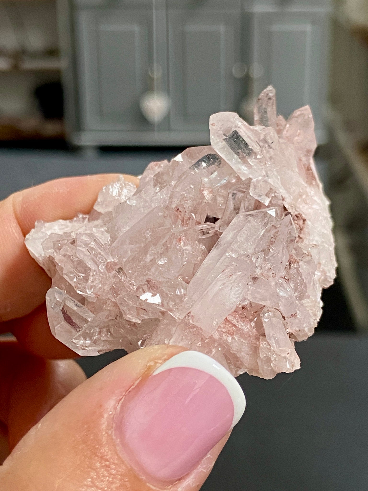 🌸 Sacred Pink Lemurian Quartz Cluster
