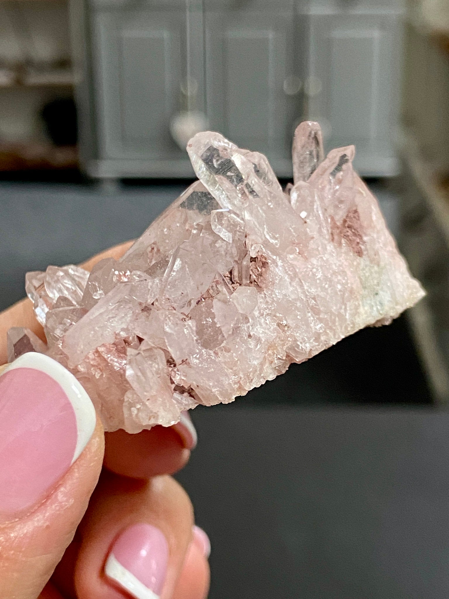 🌸 Sacred Pink Lemurian Quartz Cluster