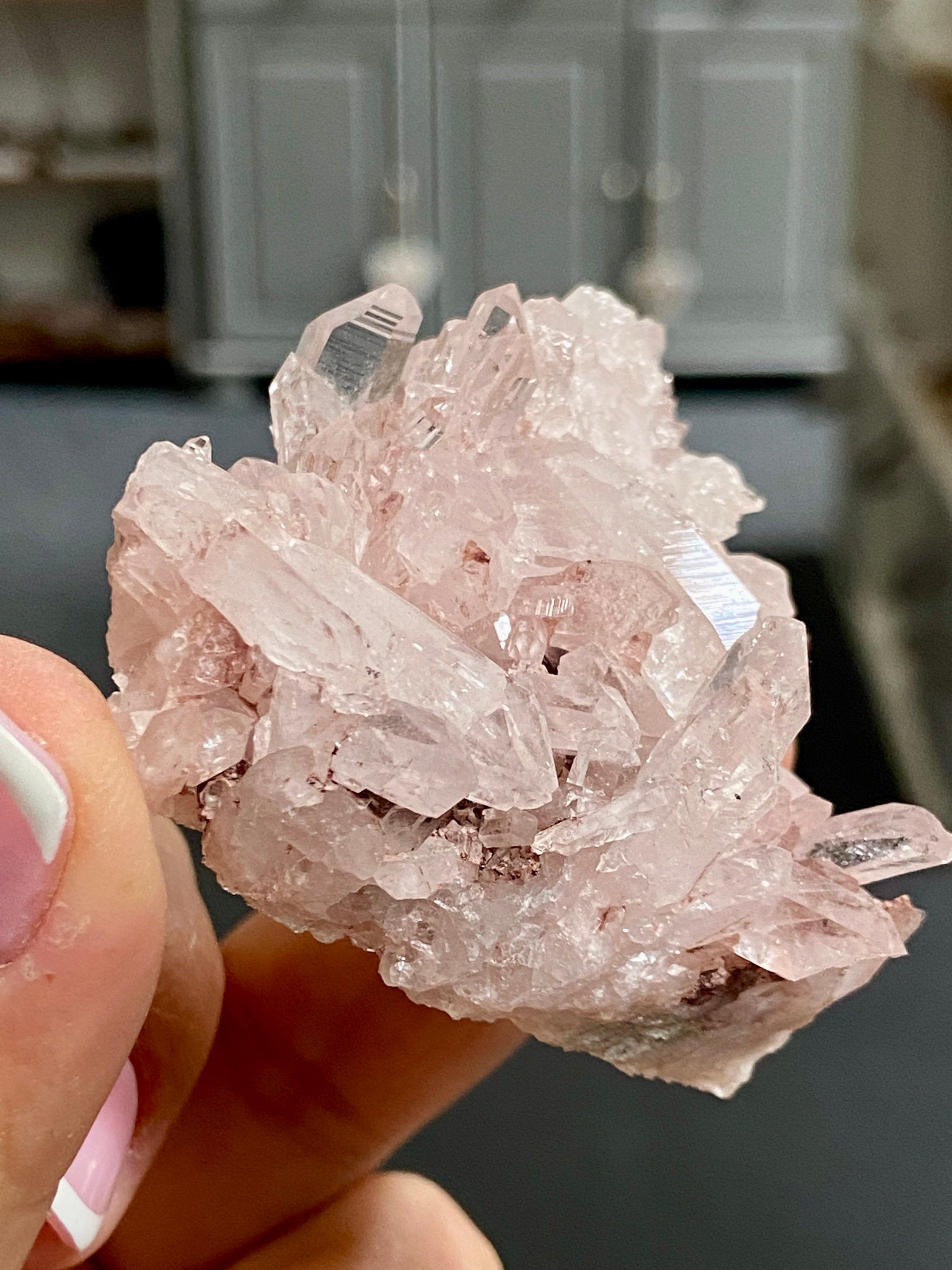 🌸 Sacred Pink Lemurian Quartz Cluster