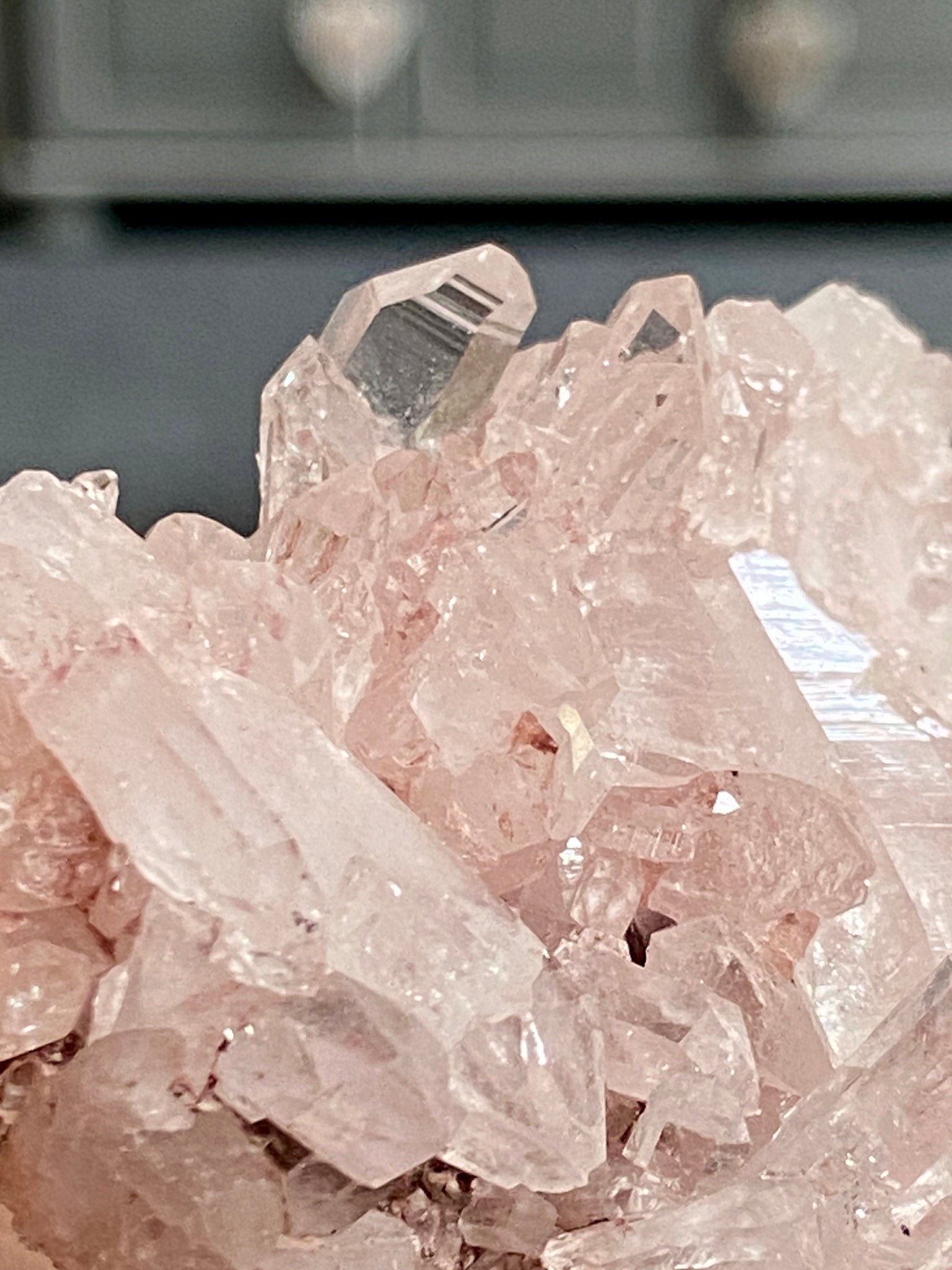🌸 Sacred Pink Lemurian Quartz Cluster