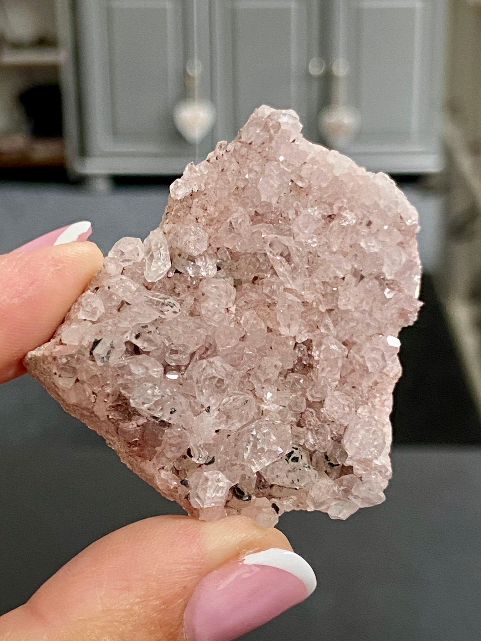 🌸 Sacred Pink Lemurian Quartz Cluster