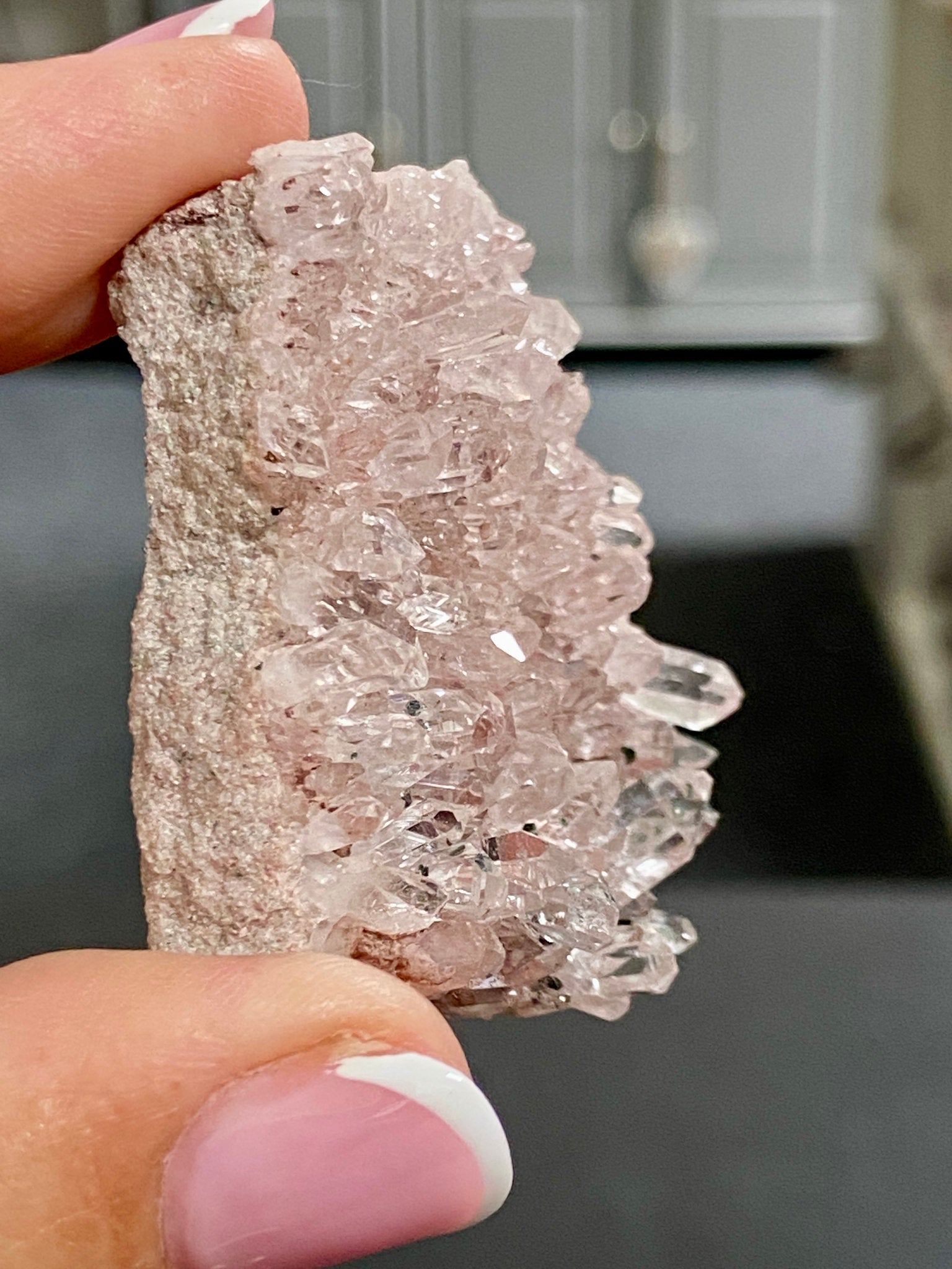 🌸 Sacred Pink Lemurian Quartz Cluster
