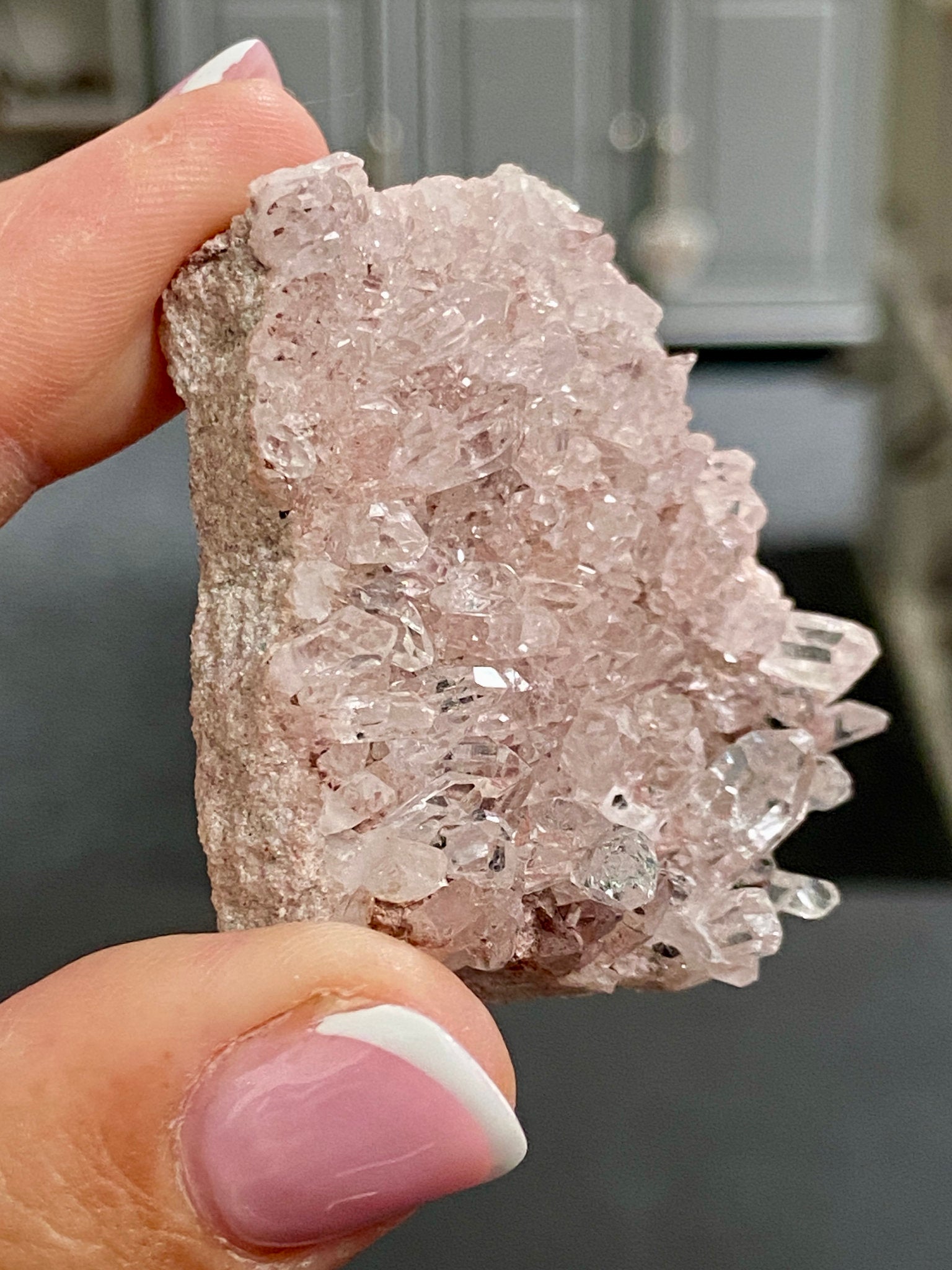 🌸 Sacred Pink Lemurian Quartz Cluster