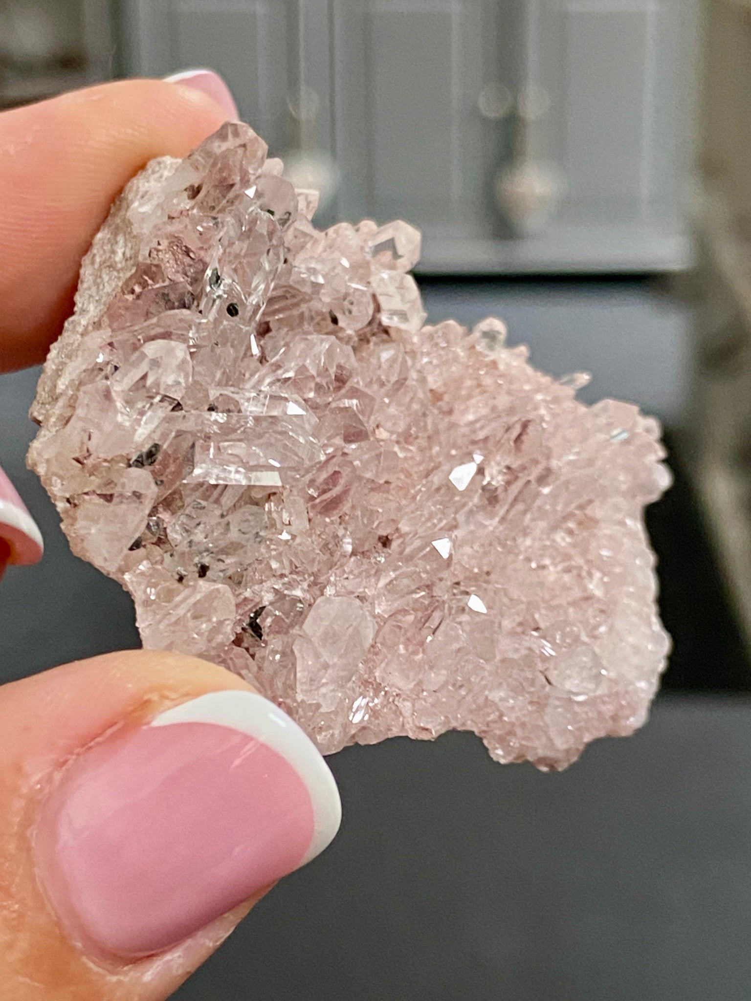 🌸 Sacred Pink Lemurian Quartz Cluster