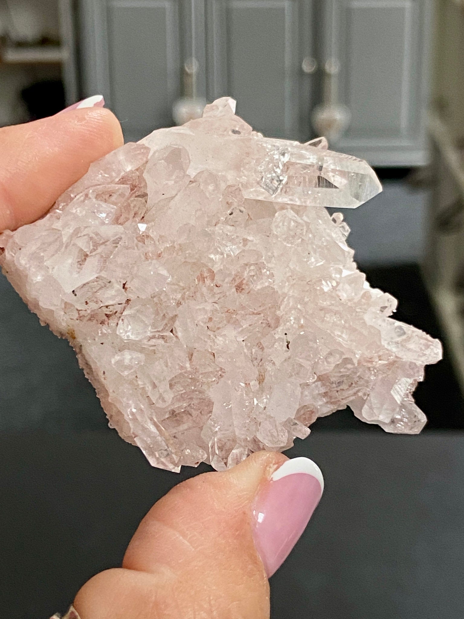 🌸 Sacred Pink Lemurian Quartz Cluster