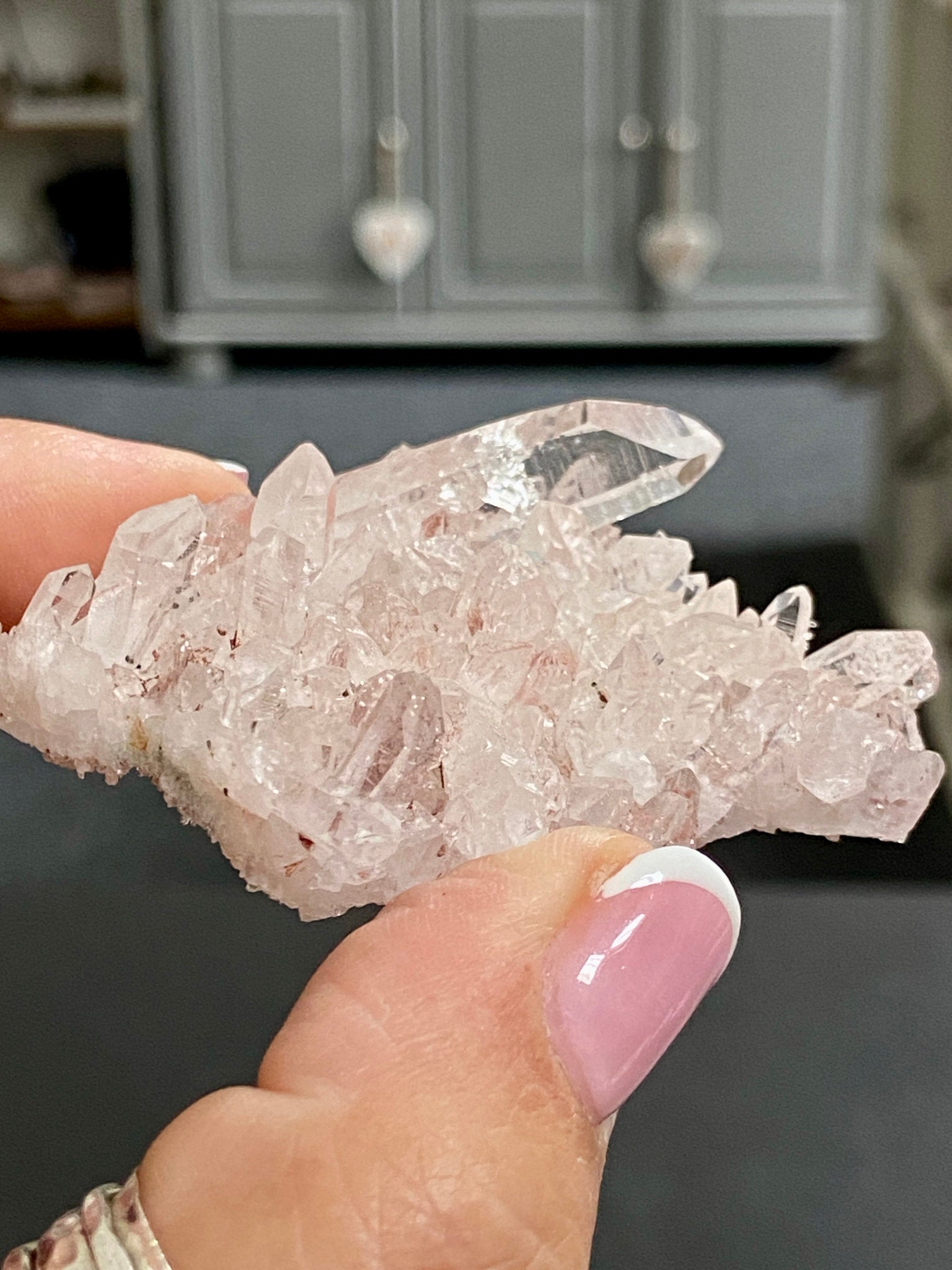 🌸 Sacred Pink Lemurian Quartz Cluster