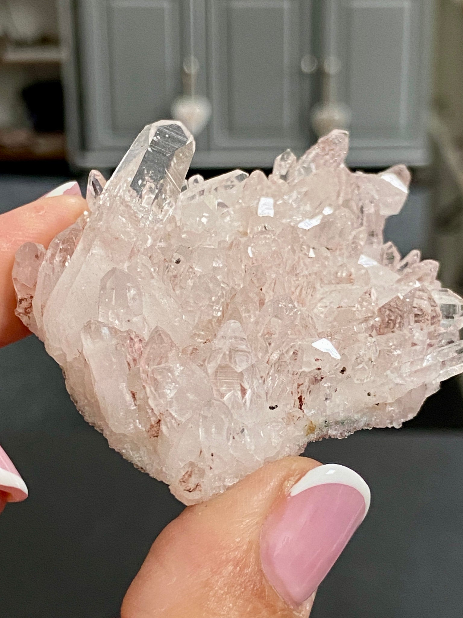 🌸 Sacred Pink Lemurian Quartz Cluster