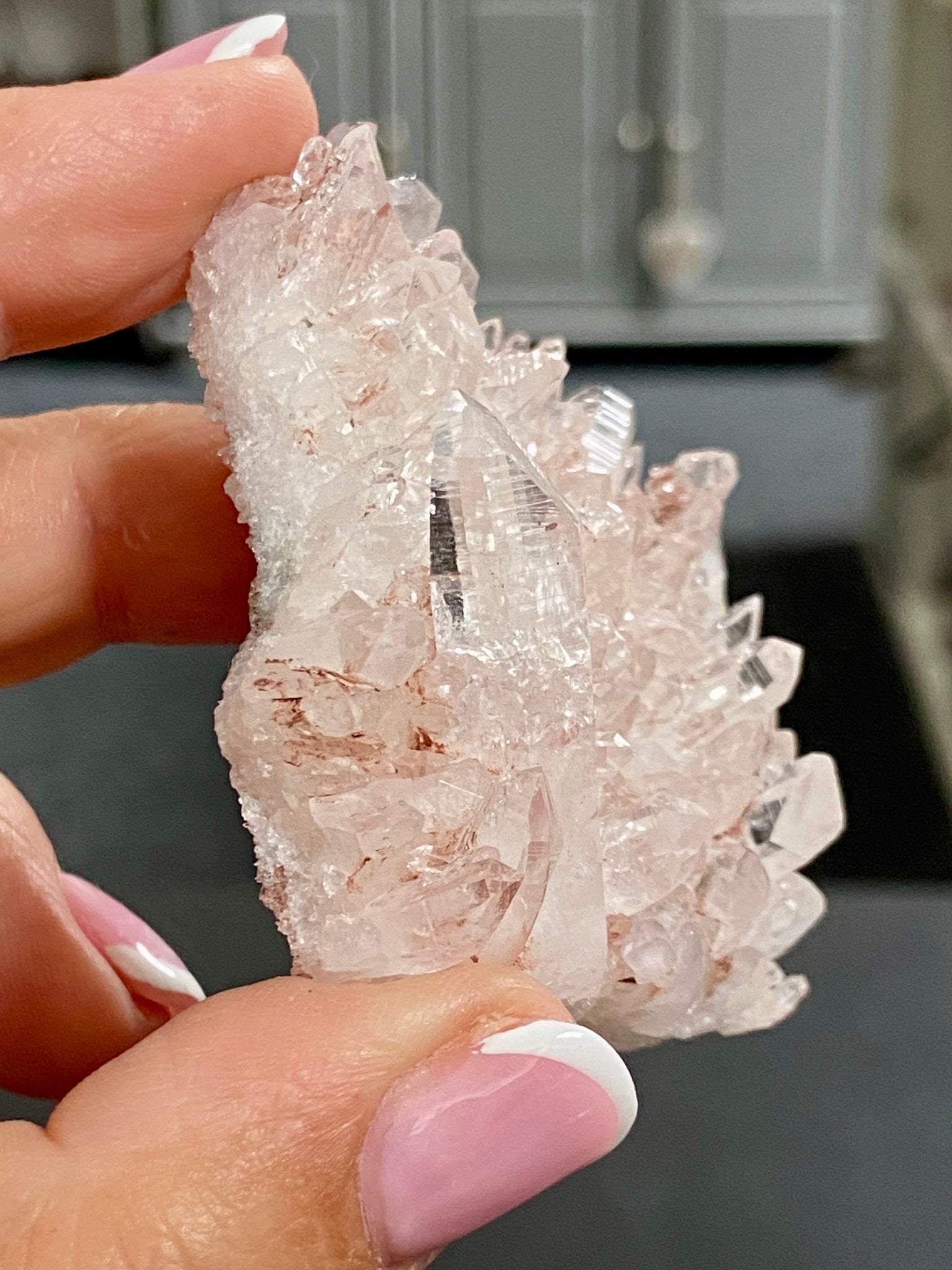 🌸 Sacred Pink Lemurian Quartz Cluster