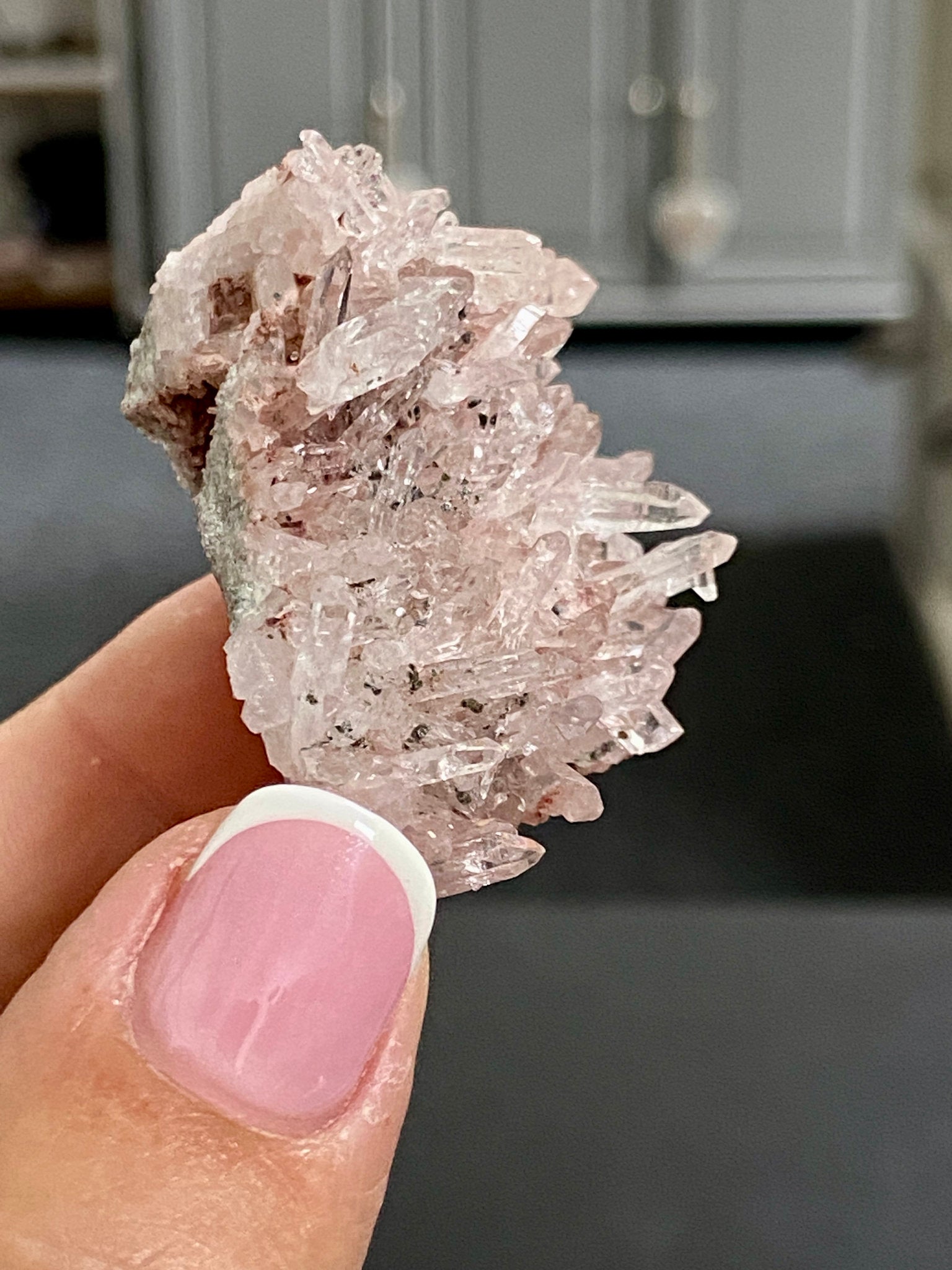 🌸 Sacred Pink Lemurian Quartz Cluster