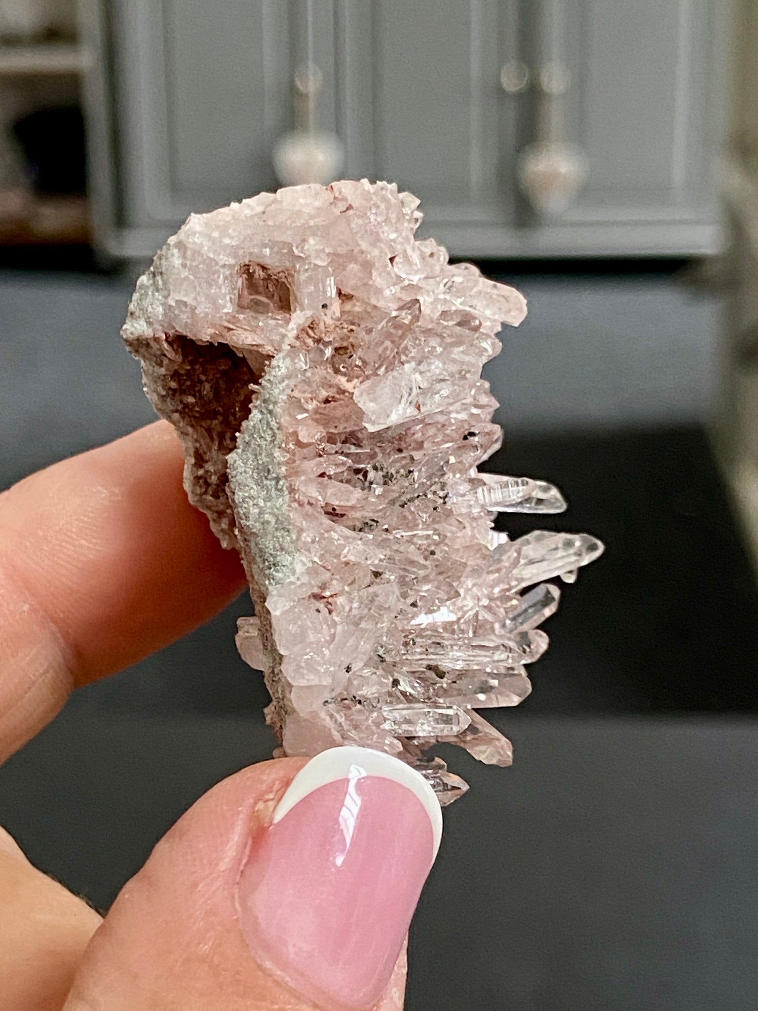 🌸 Sacred Pink Lemurian Quartz Cluster