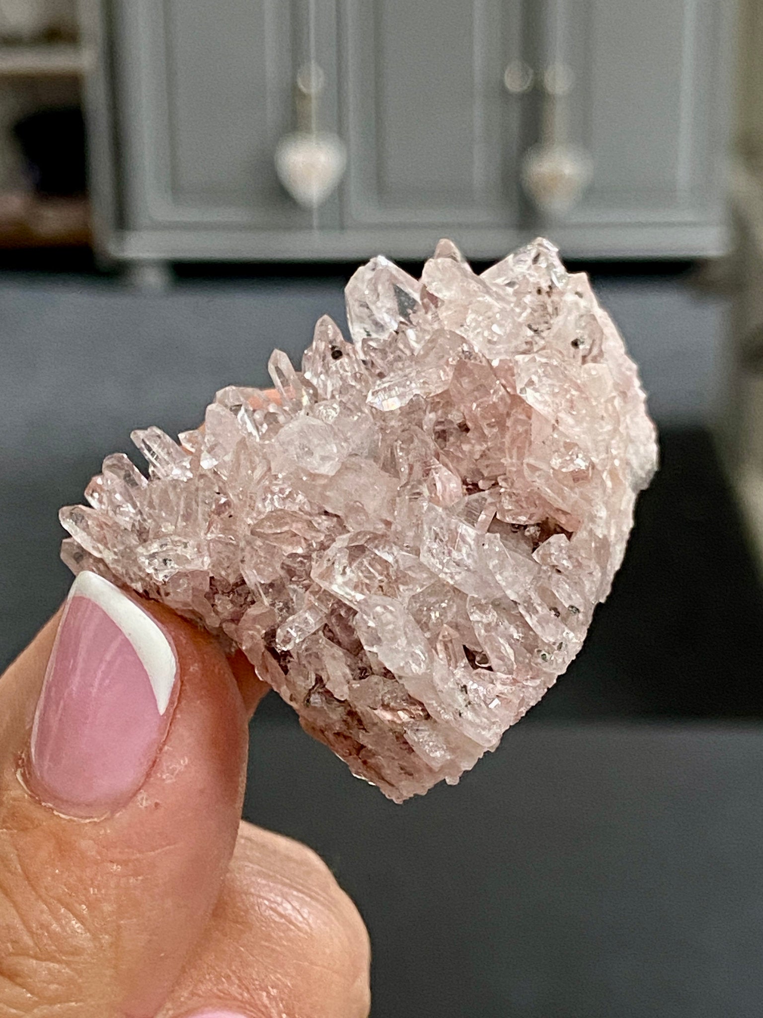 🌸 Sacred Pink Lemurian Quartz Cluster