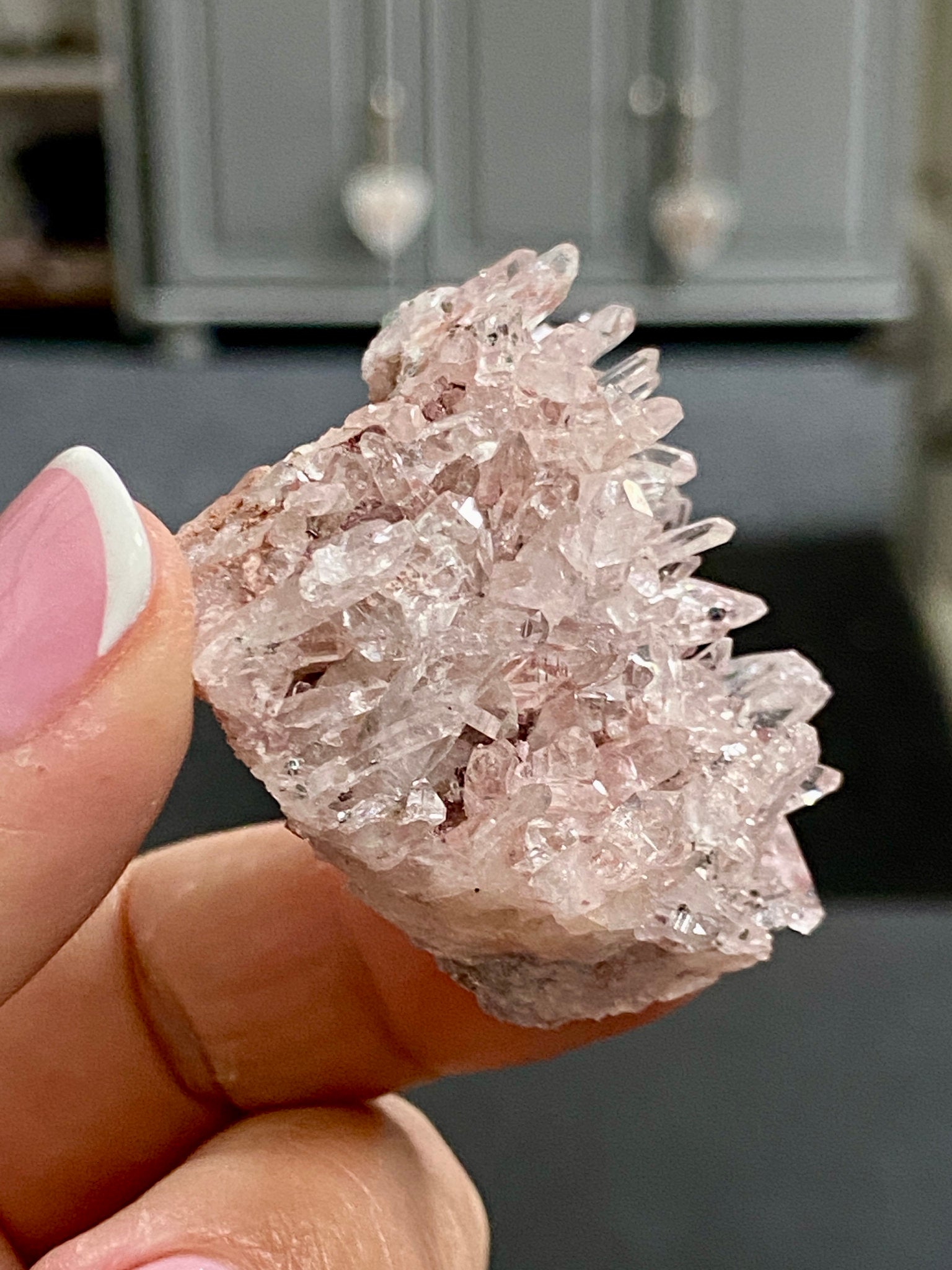 🌸 Sacred Pink Lemurian Quartz Cluster