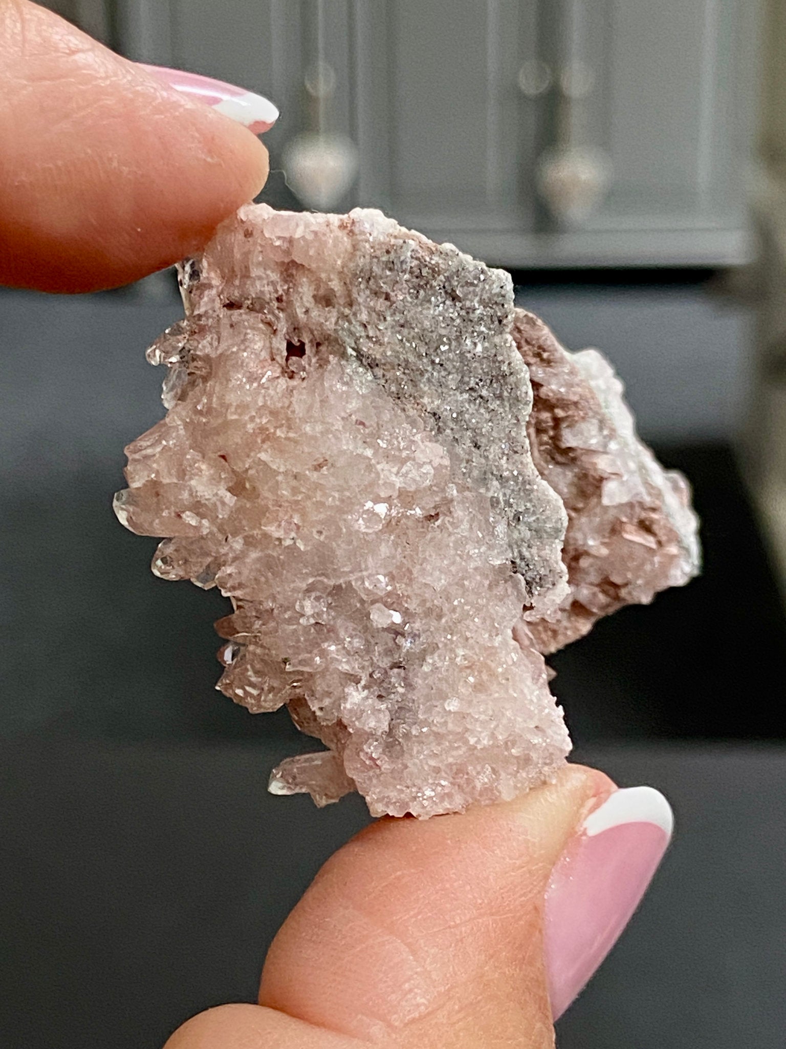 🌸 Sacred Pink Lemurian Quartz Cluster