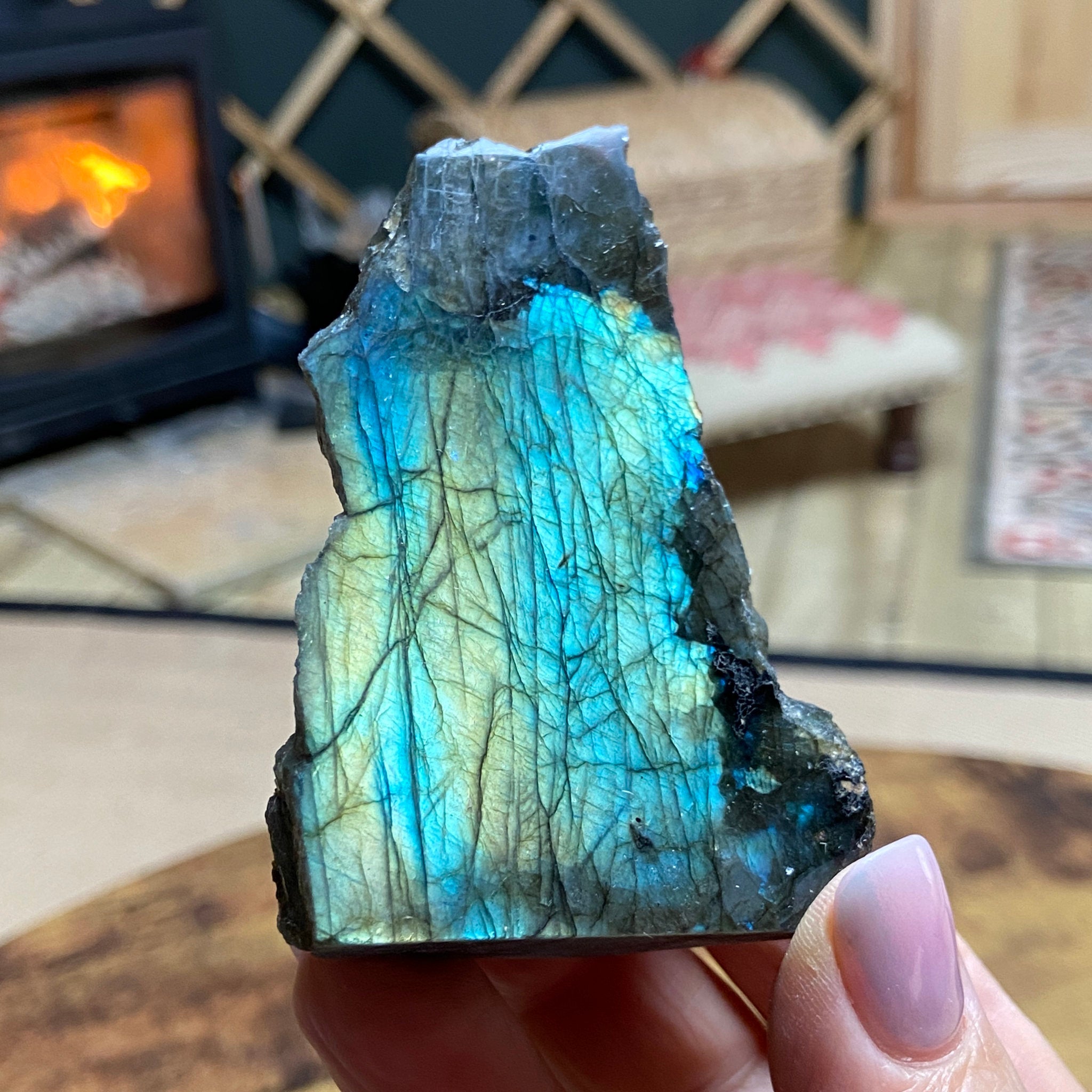 The Glacial Veil - Standing Madagascan Labradorite