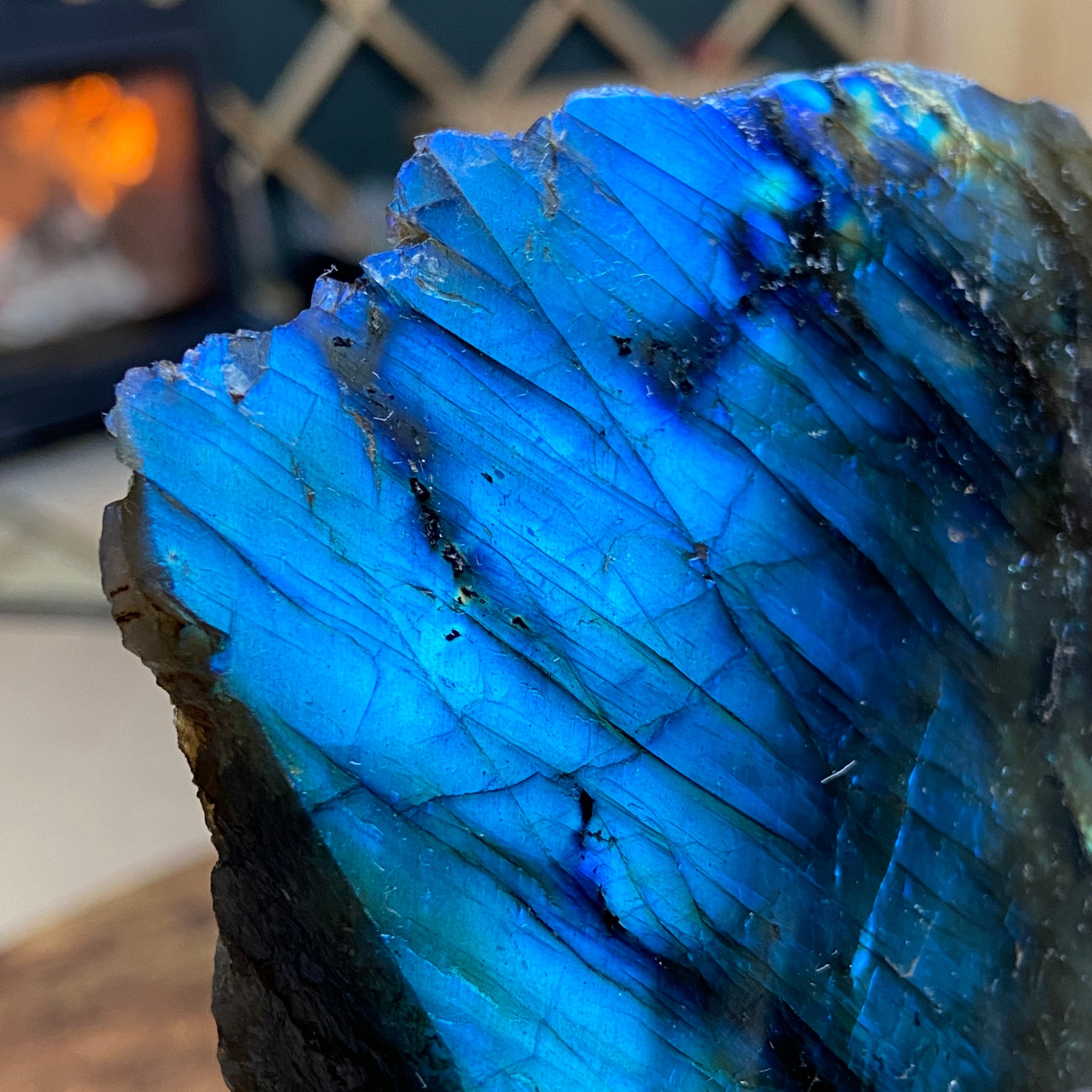 The Celestial Staircase - Standing Madagascan Labradorite