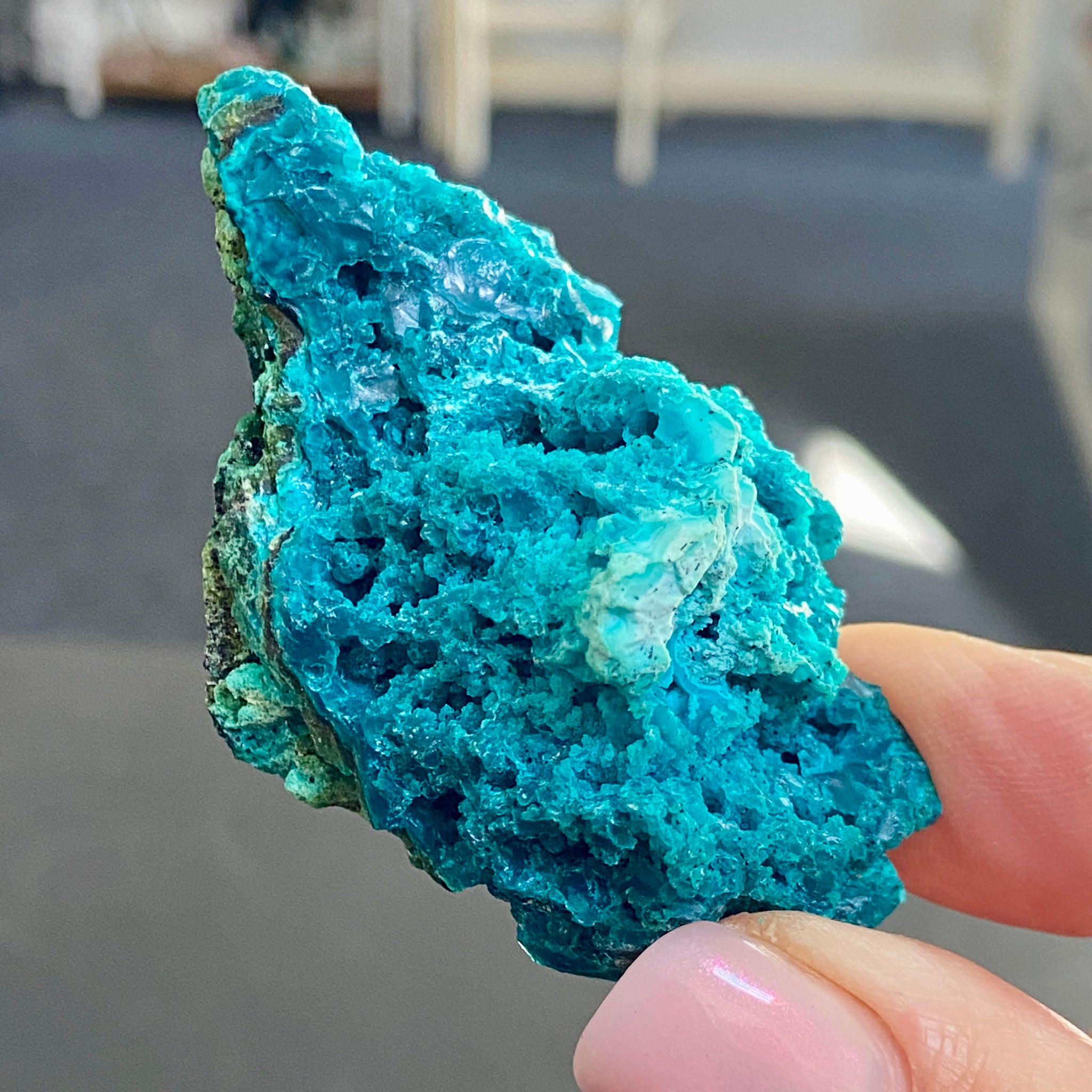 Gem Silica with Malachite - Peru