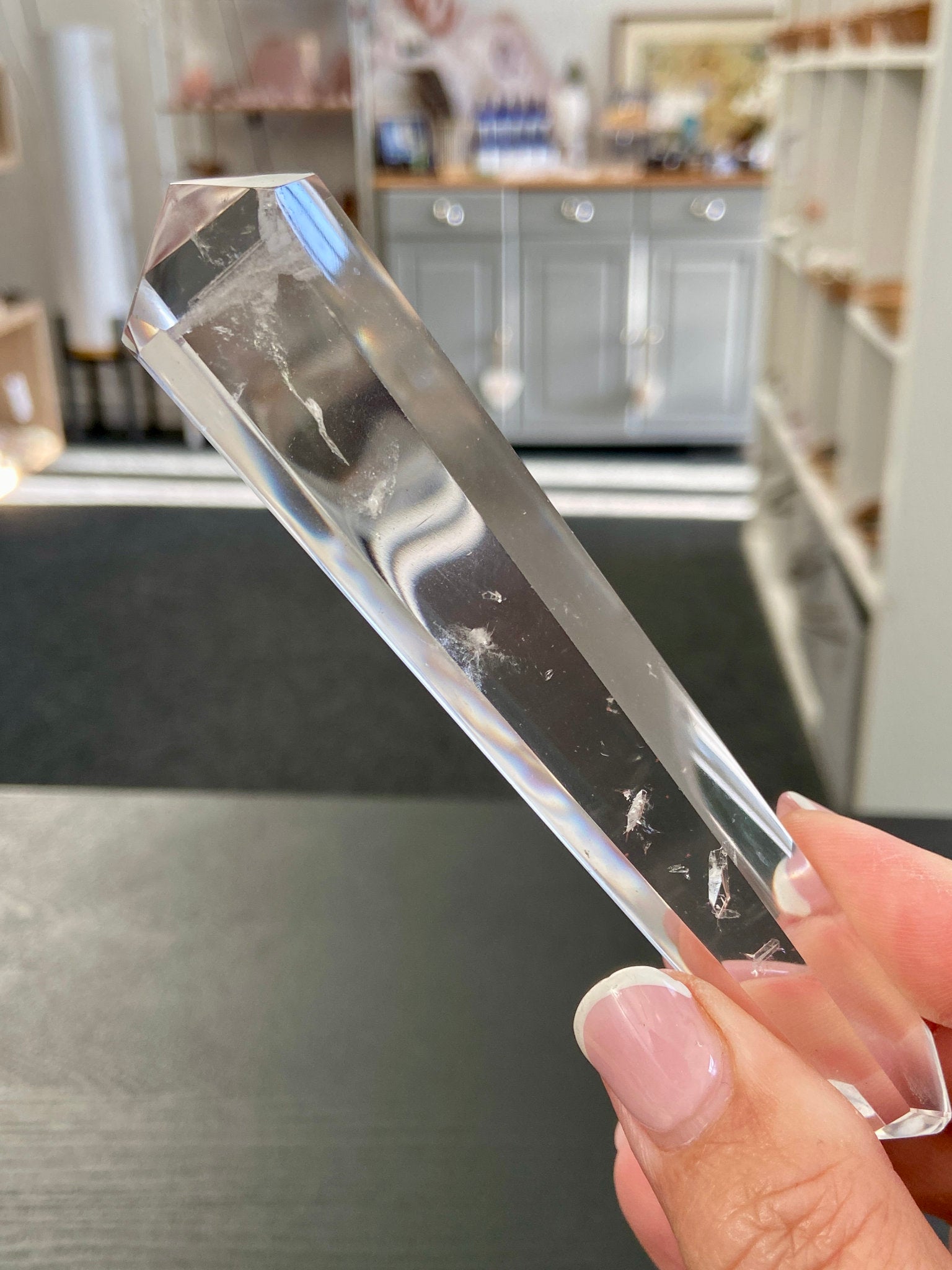💎 Blue Feathered Manifestation Quartz – Double Terminated