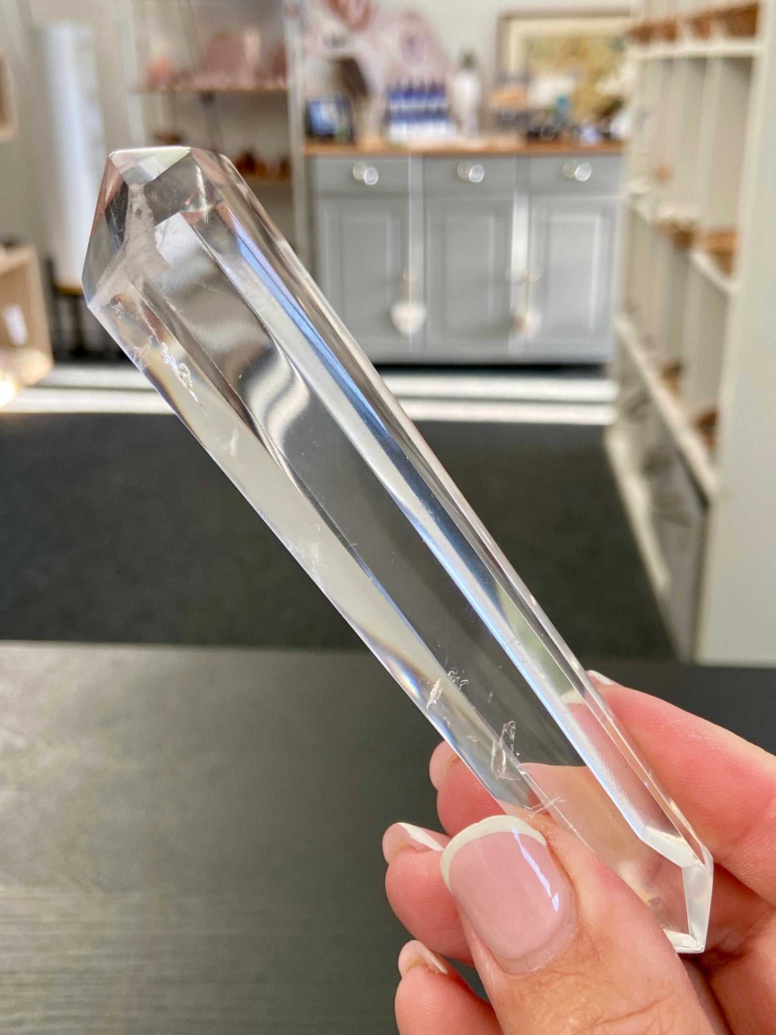 💎 Blue Feathered Manifestation Quartz – Double Terminated