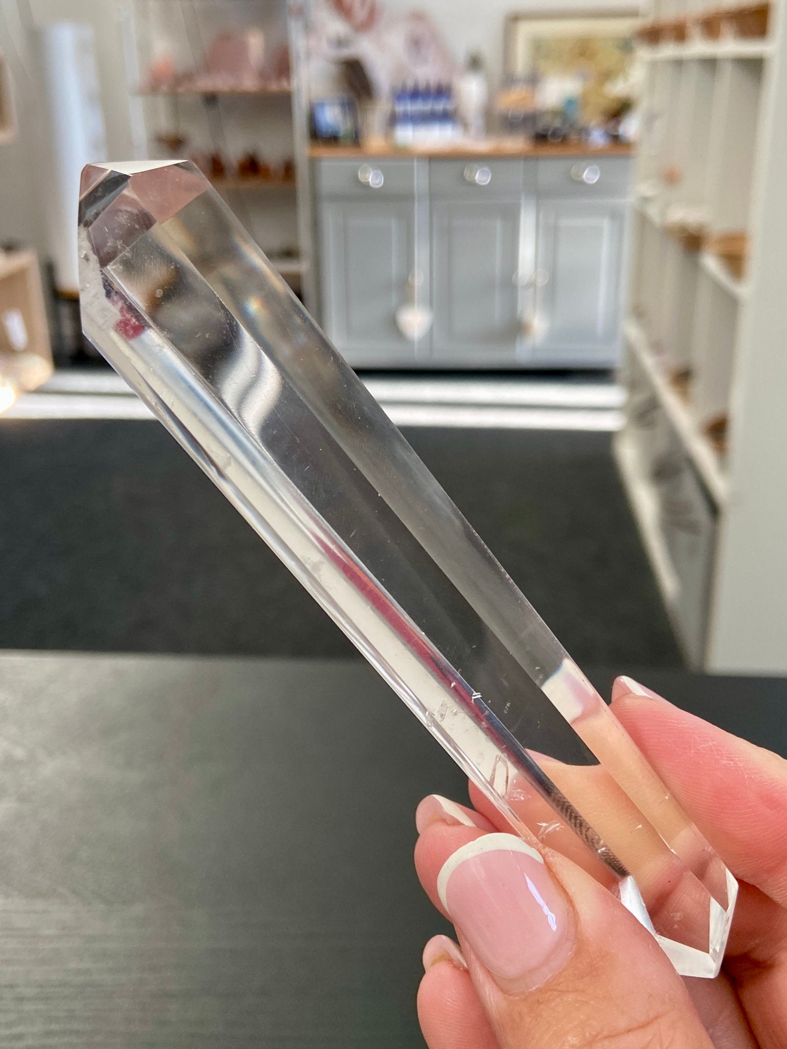 💎 Blue Feathered Manifestation Quartz – Double Terminated