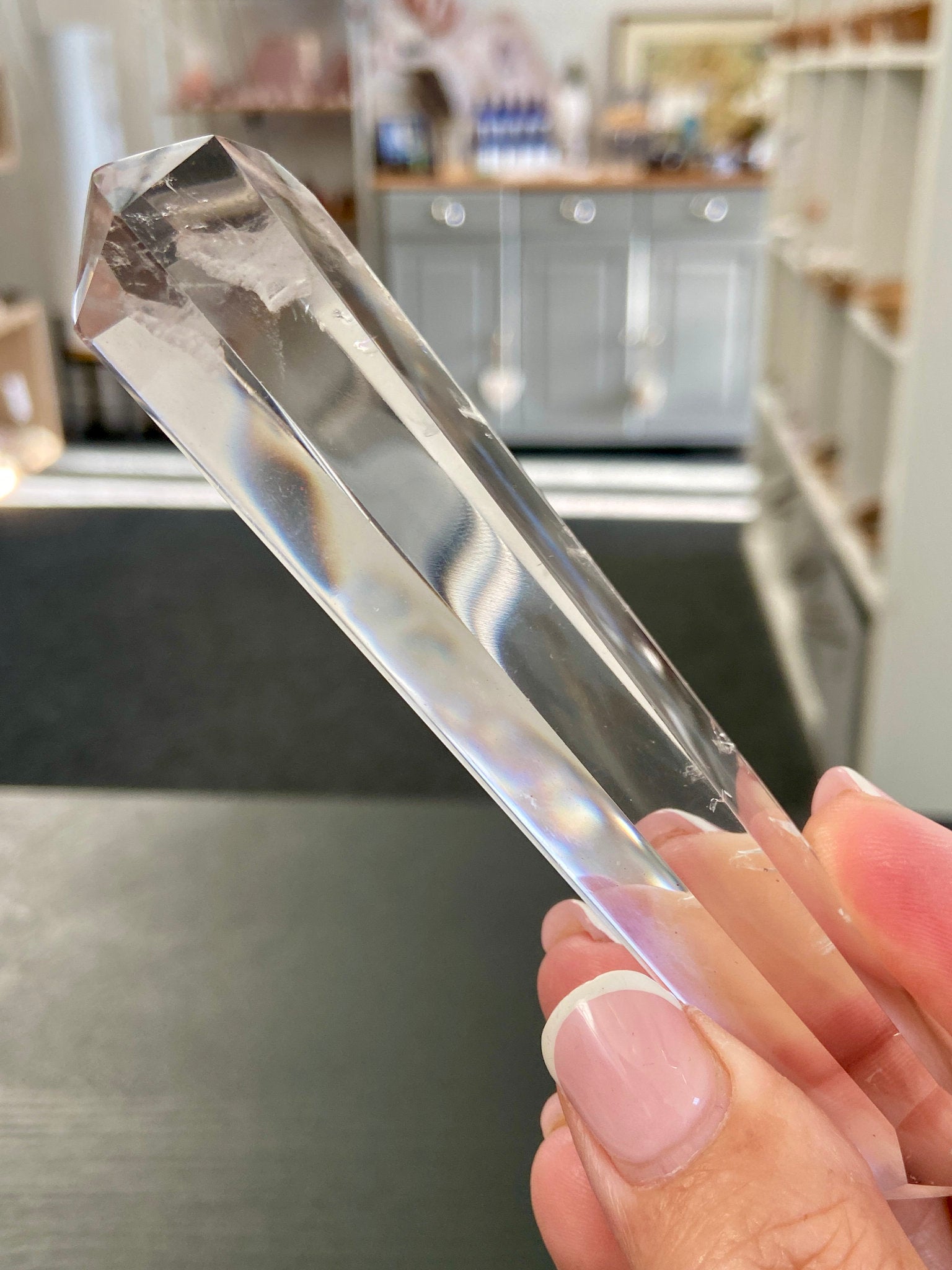 💎 Blue Feathered Manifestation Quartz – Double Terminated