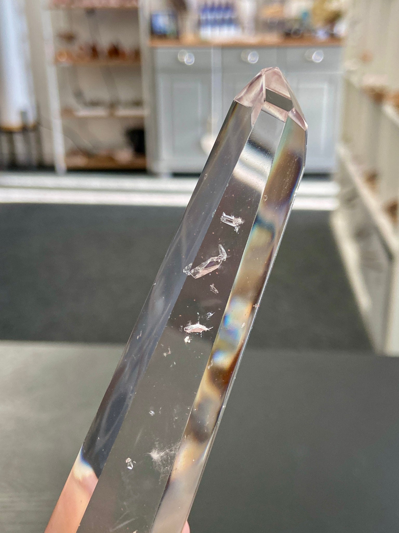 💎 Blue Feathered Manifestation Quartz – Double Terminated
