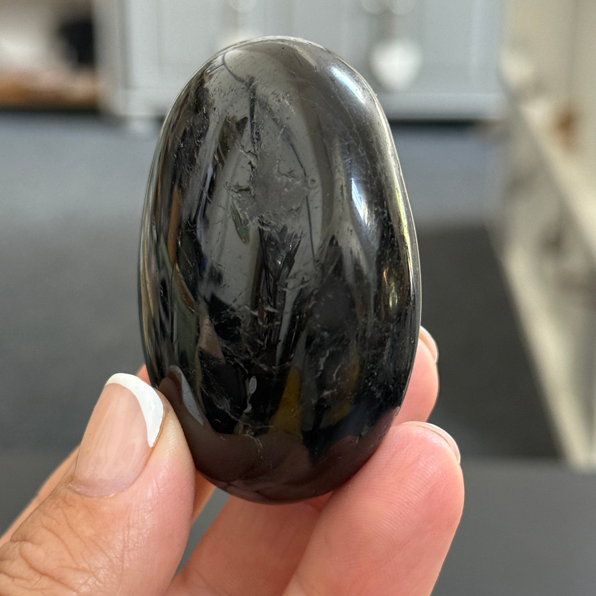 AAA Black Tourmaline Palmstone