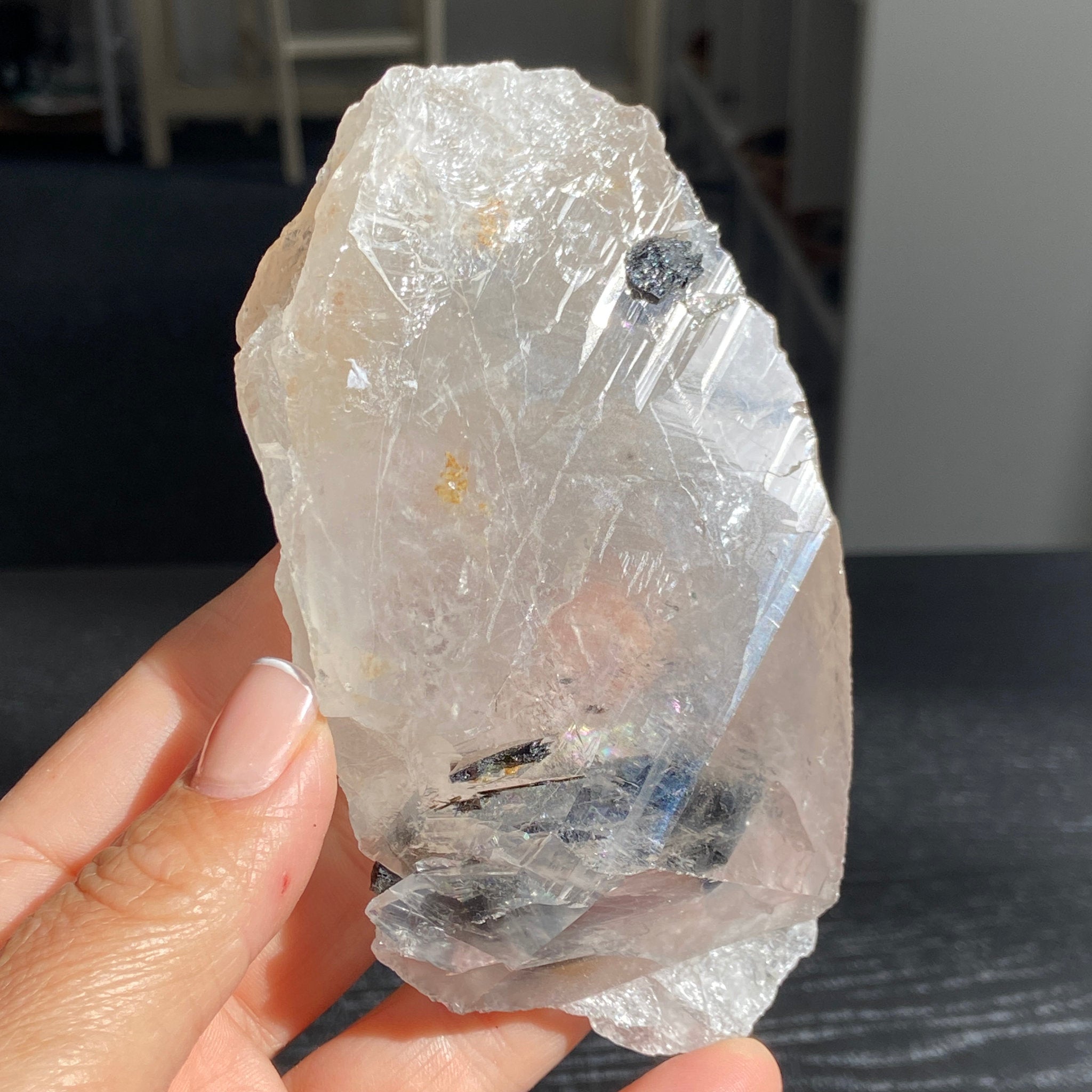Self Healed Quartz with Green and Black Tourmaline – Brazil
