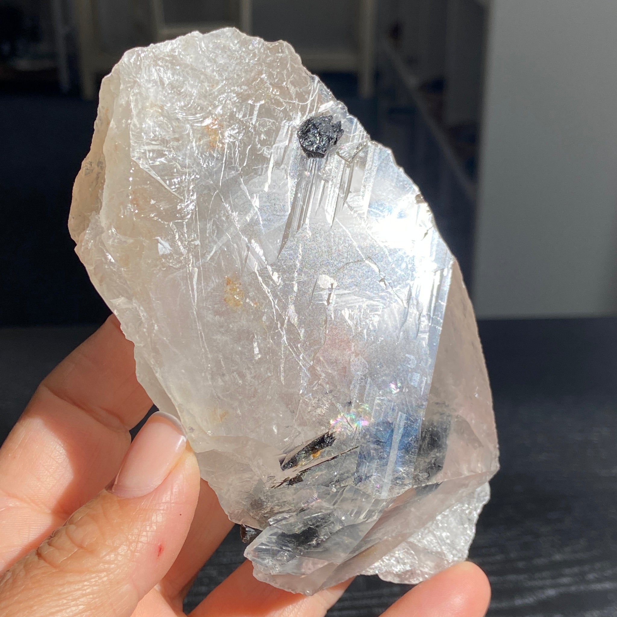 Self Healed Quartz with Green and Black Tourmaline – Brazil