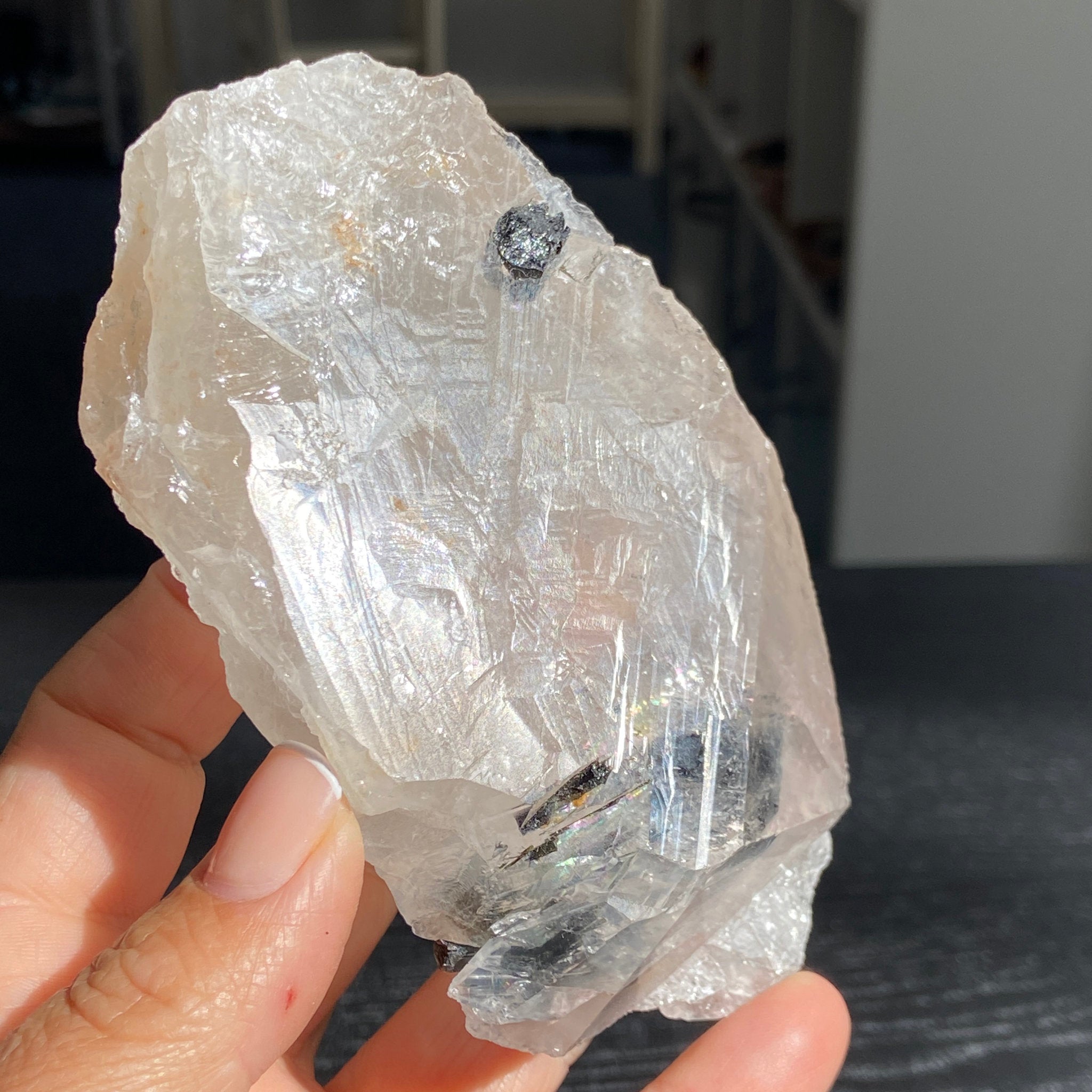 Self Healed Quartz with Green and Black Tourmaline – Brazil