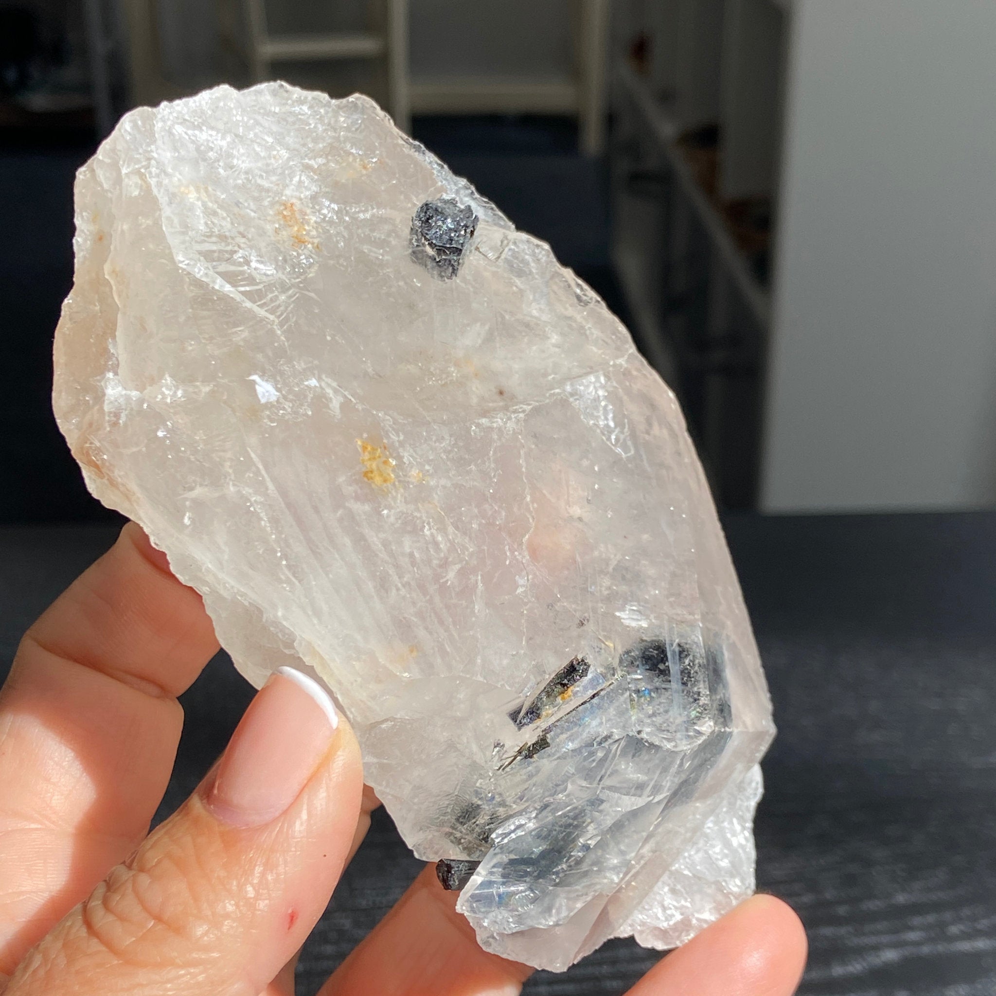 Self Healed Quartz with Green and Black Tourmaline – Brazil