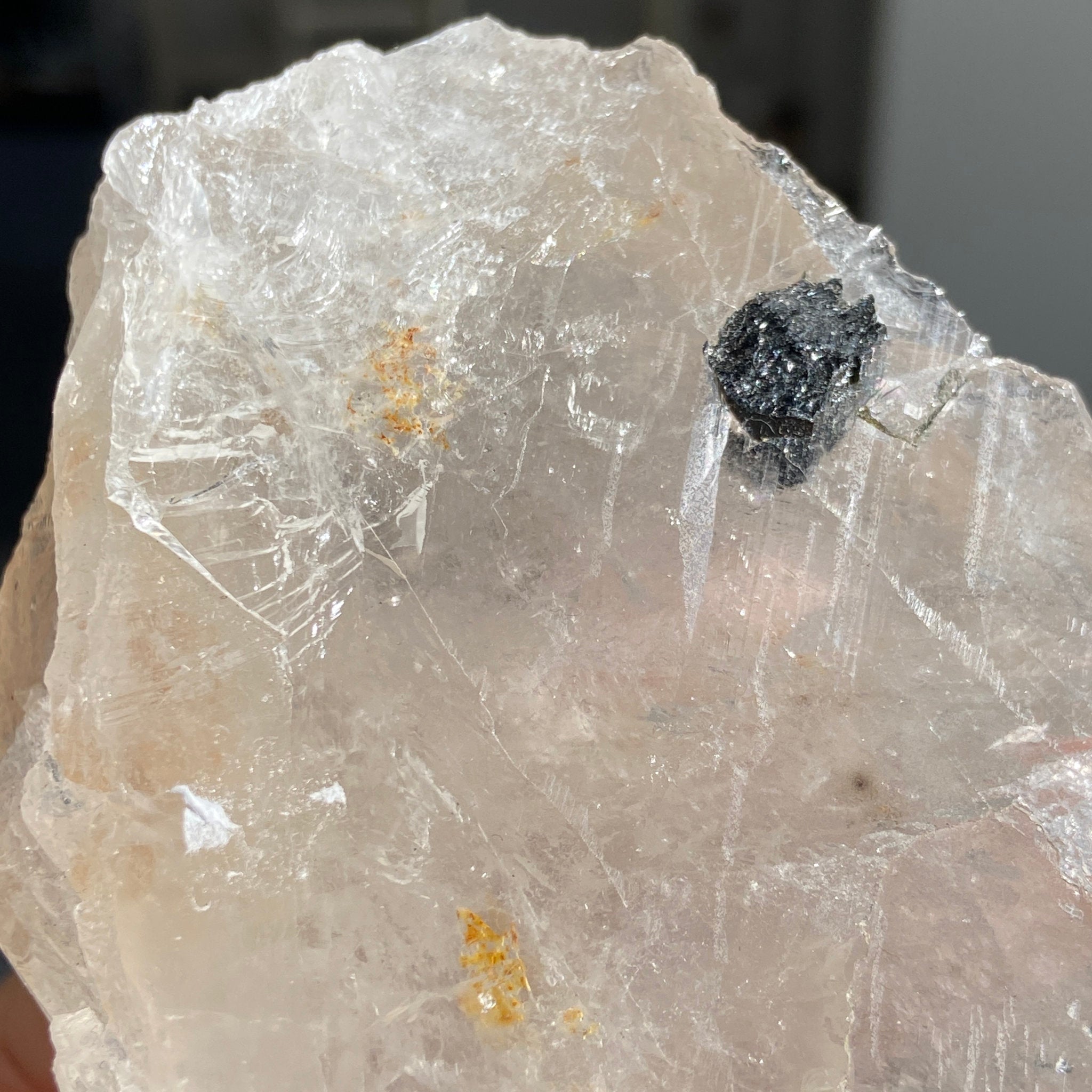 Self Healed Quartz with Green and Black Tourmaline – Brazil